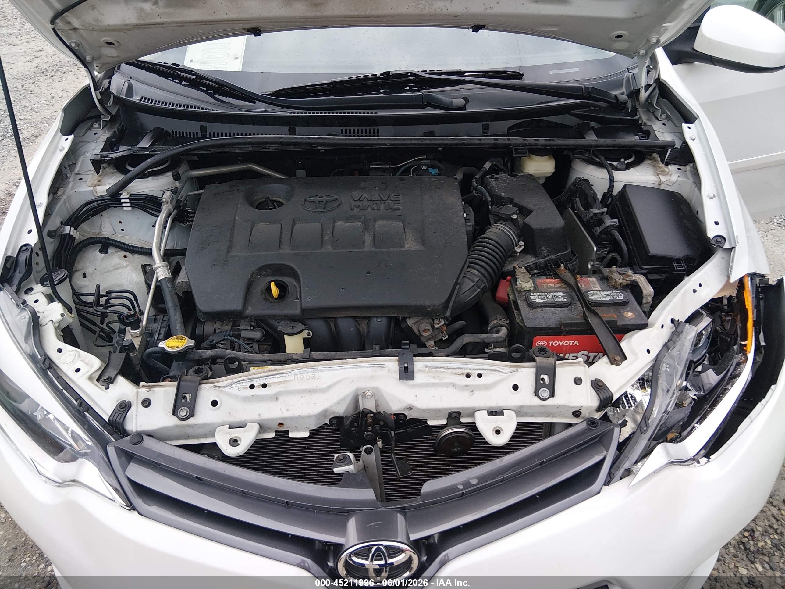 2015 Toyota Corolla Le Eco Plus White vin: 5YFBPRHE9FP334549