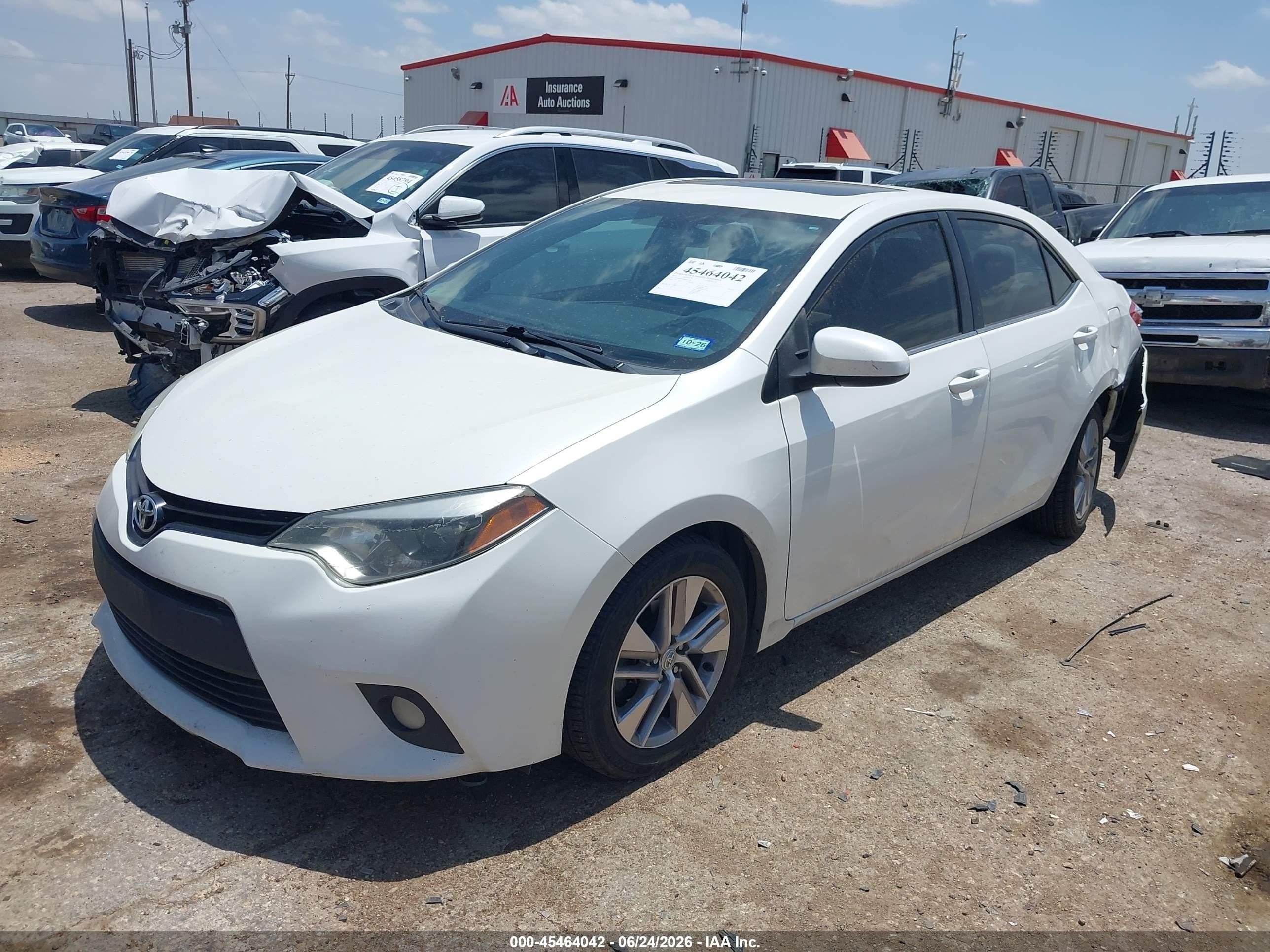2014 Toyota Corolla Le Eco Plus White vin: 5YFBPRHEXEP011268
