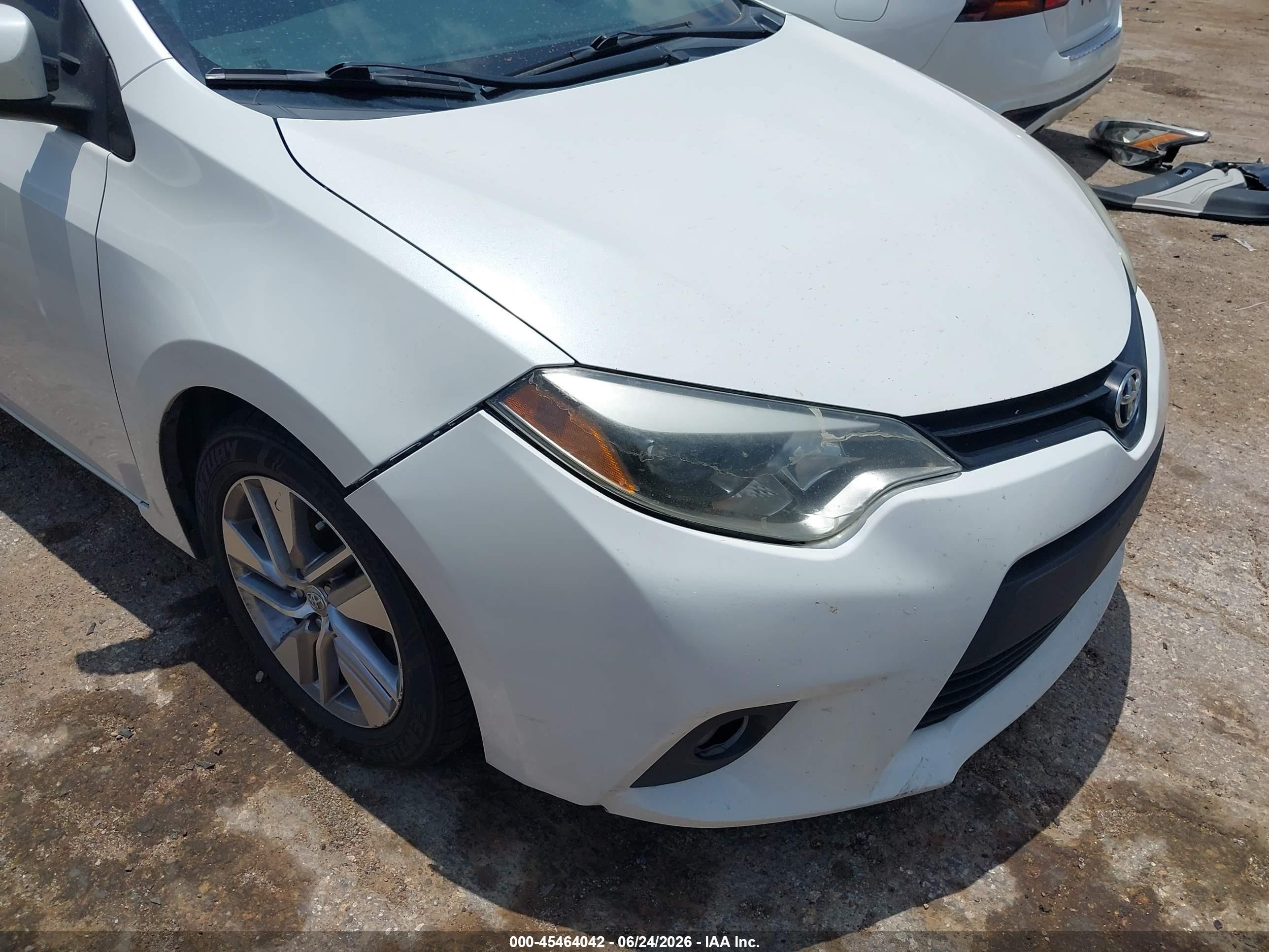 2014 Toyota Corolla Le Eco Plus White vin: 5YFBPRHEXEP011268