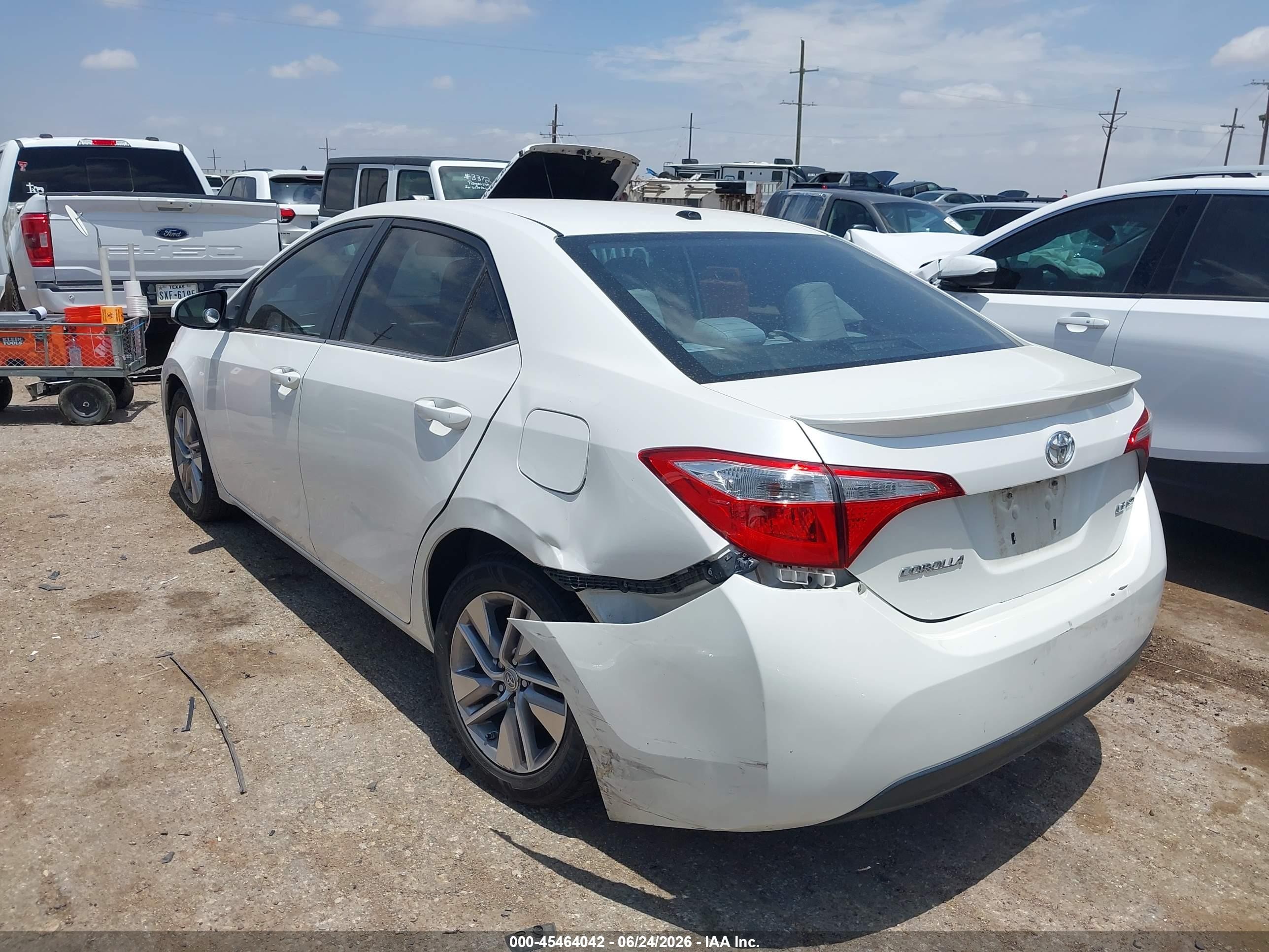 2014 Toyota Corolla Le Eco Plus White vin: 5YFBPRHEXEP011268