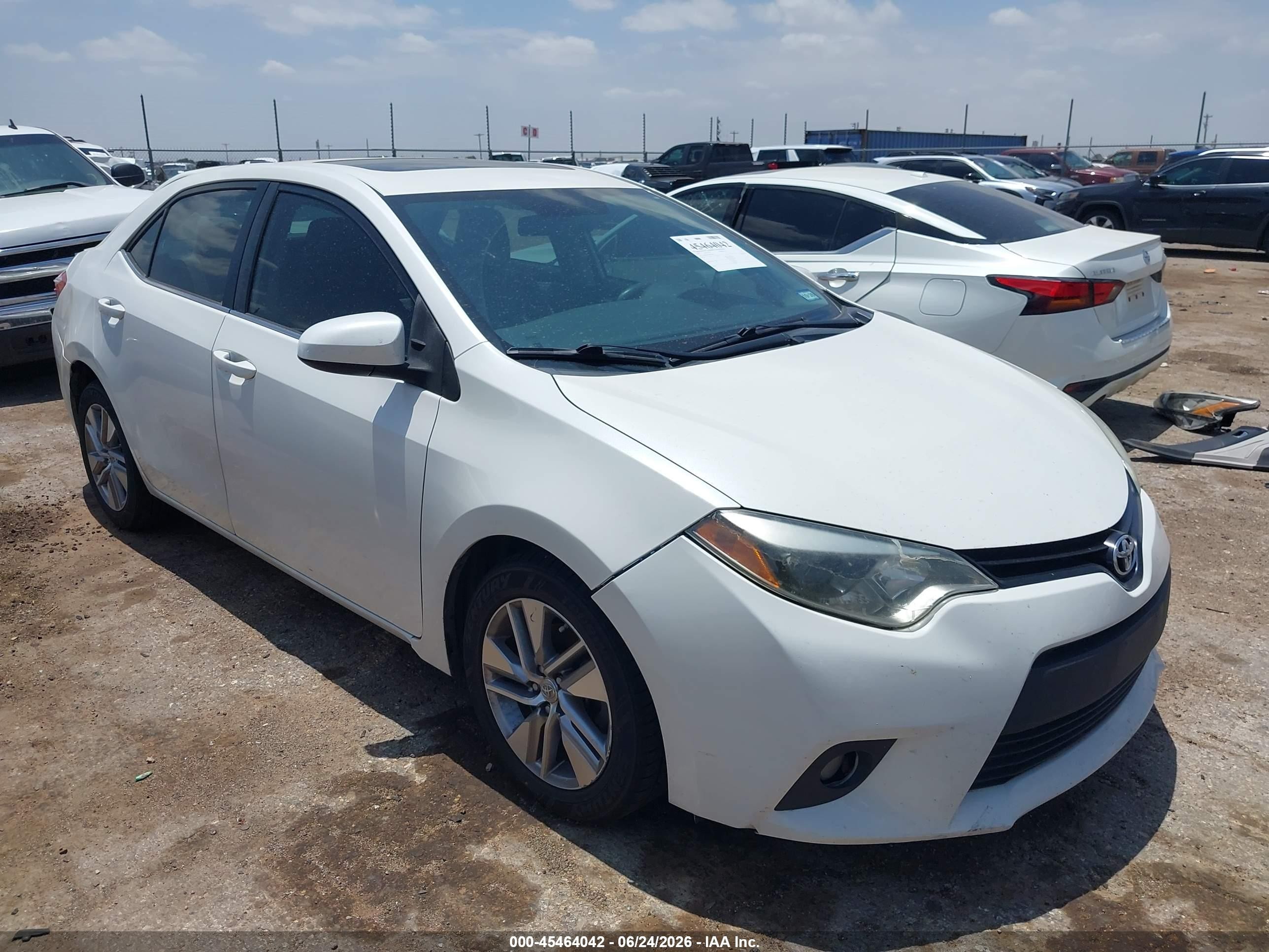 2014 Toyota Corolla Le Eco Plus White vin: 5YFBPRHEXEP011268