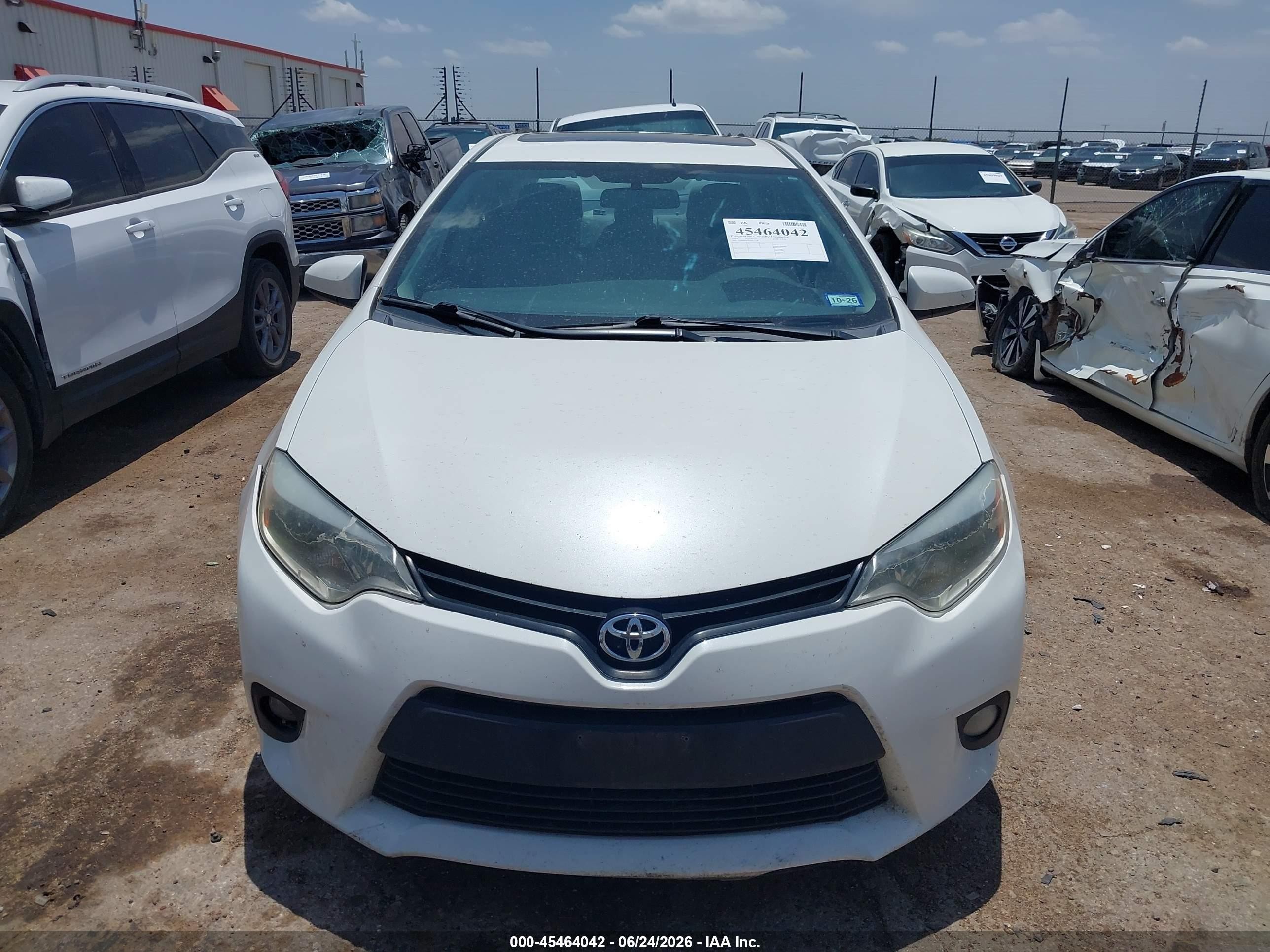 2014 Toyota Corolla Le Eco Plus White vin: 5YFBPRHEXEP011268