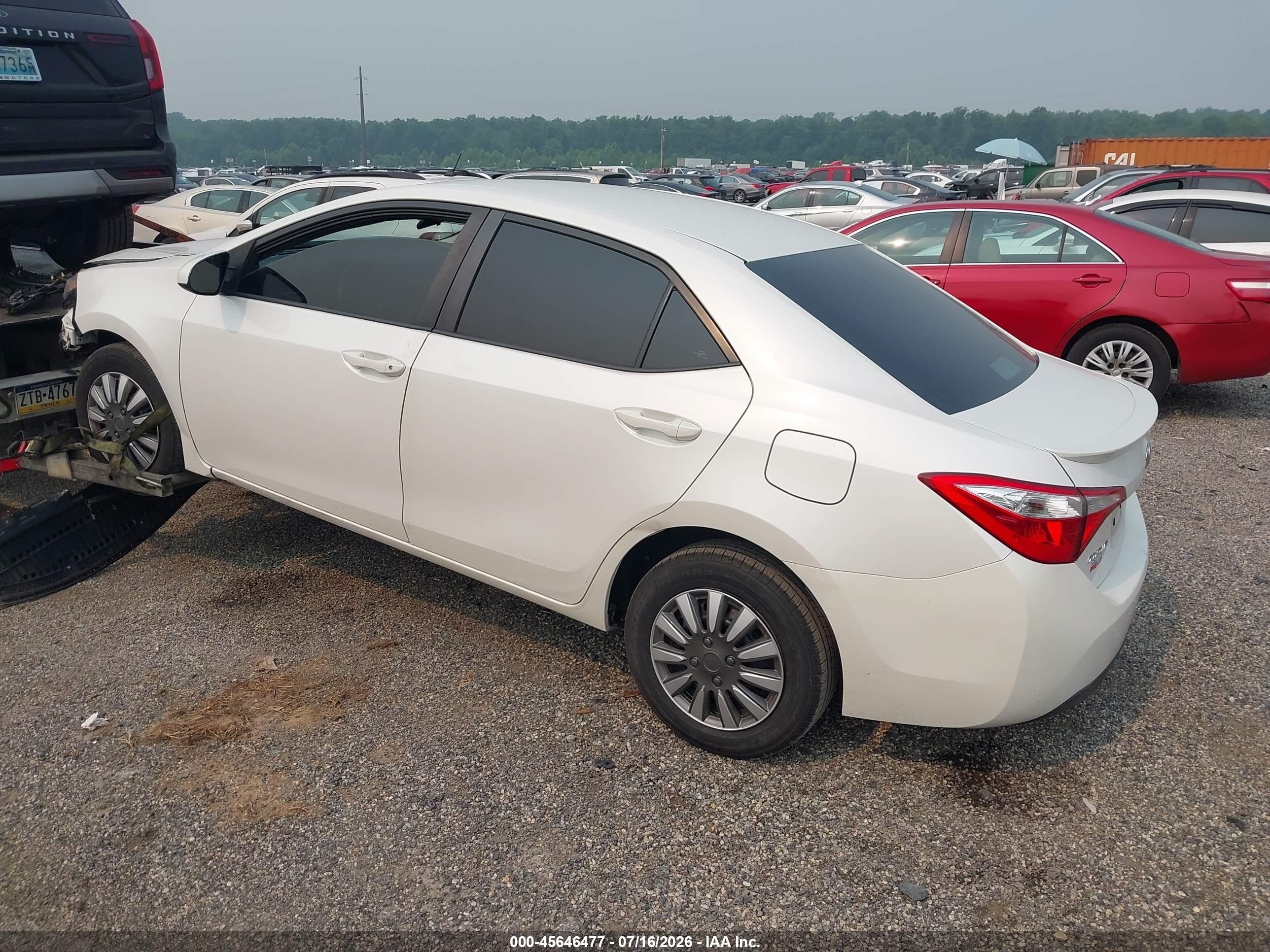 2014 Toyota Corolla Le Eco White vin: 5YFBPRHEXEP046053
