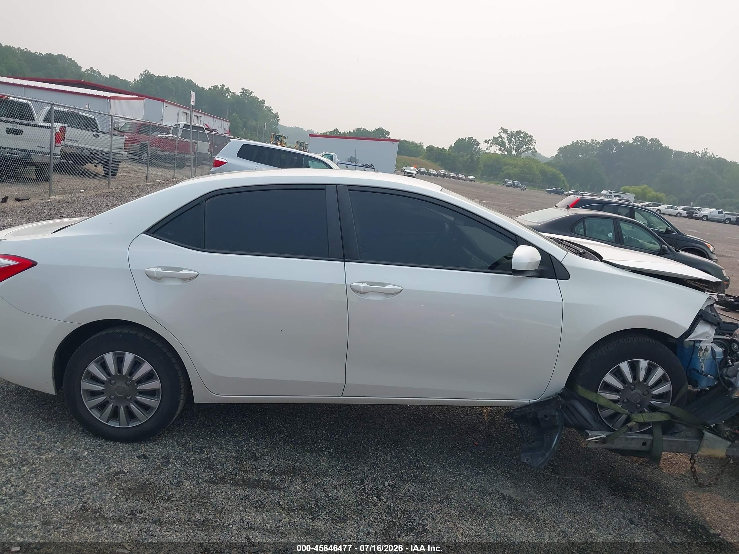 2014 Toyota Corolla Le Eco White vin: 5YFBPRHEXEP046053
