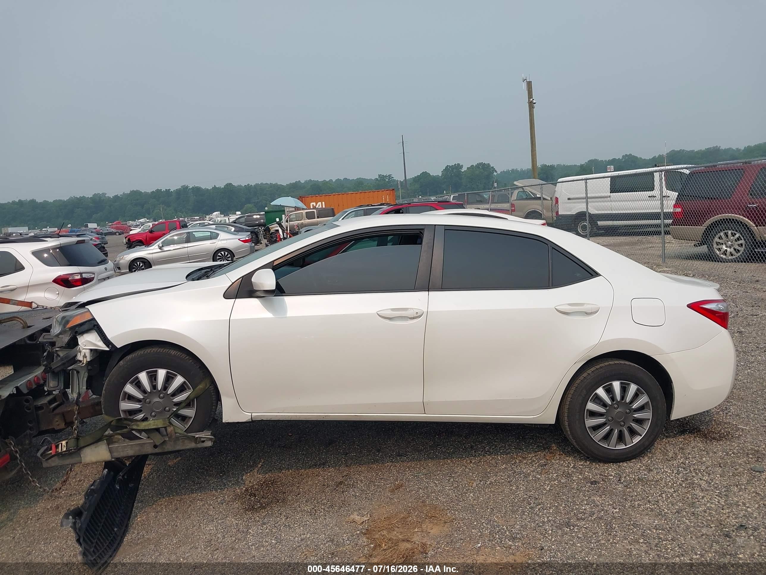 2014 Toyota Corolla Le Eco White vin: 5YFBPRHEXEP046053