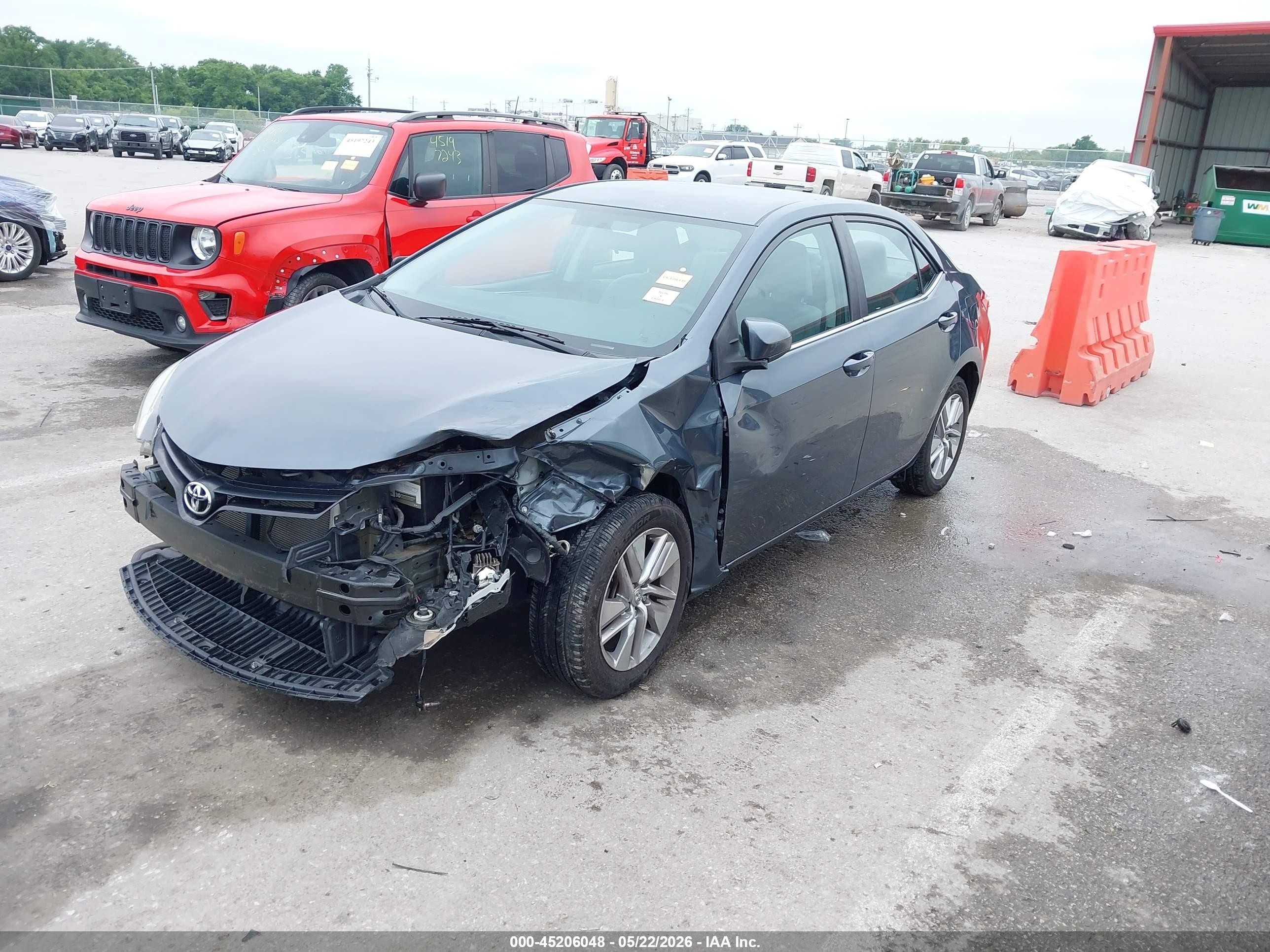 2014 Toyota Corolla Le Eco Plus Gray vin: 5YFBPRHEXEP085399
