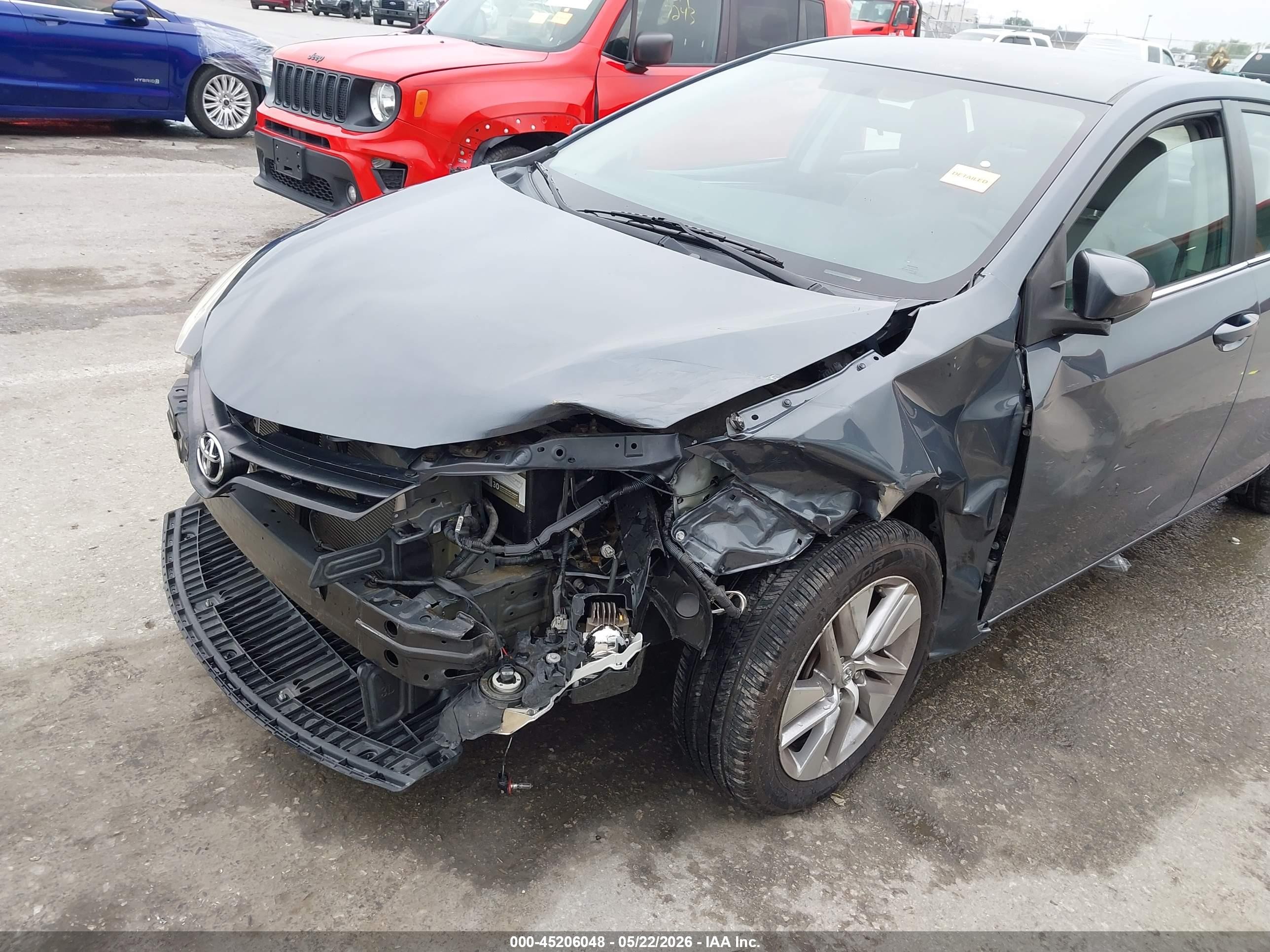 2014 Toyota Corolla Le Eco Plus Gray vin: 5YFBPRHEXEP085399