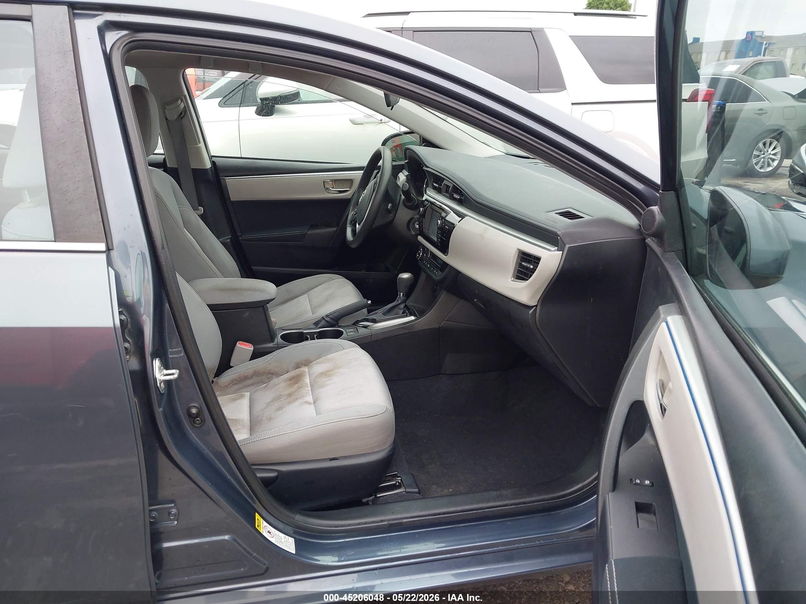 2014 Toyota Corolla Le Eco Plus Gray vin: 5YFBPRHEXEP085399