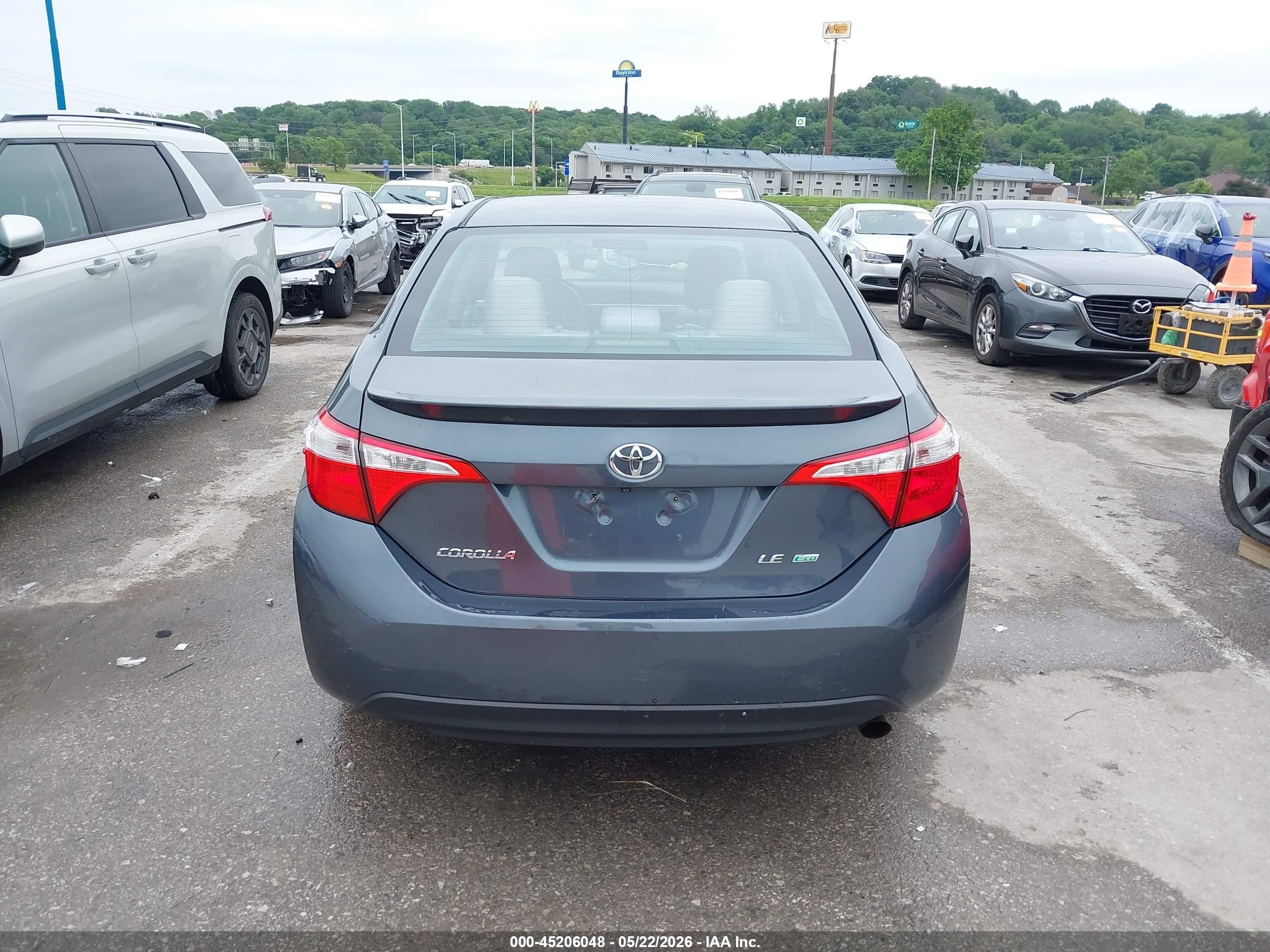 2014 Toyota Corolla Le Eco Plus Gray vin: 5YFBPRHEXEP085399