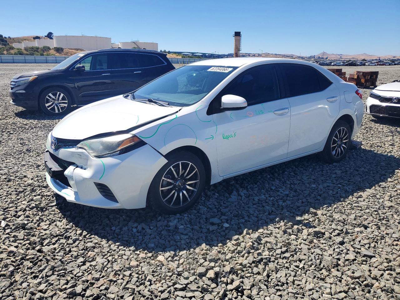2015 Toyota Corolla Le Eco White vin: 5YFBPRHEXFP262745