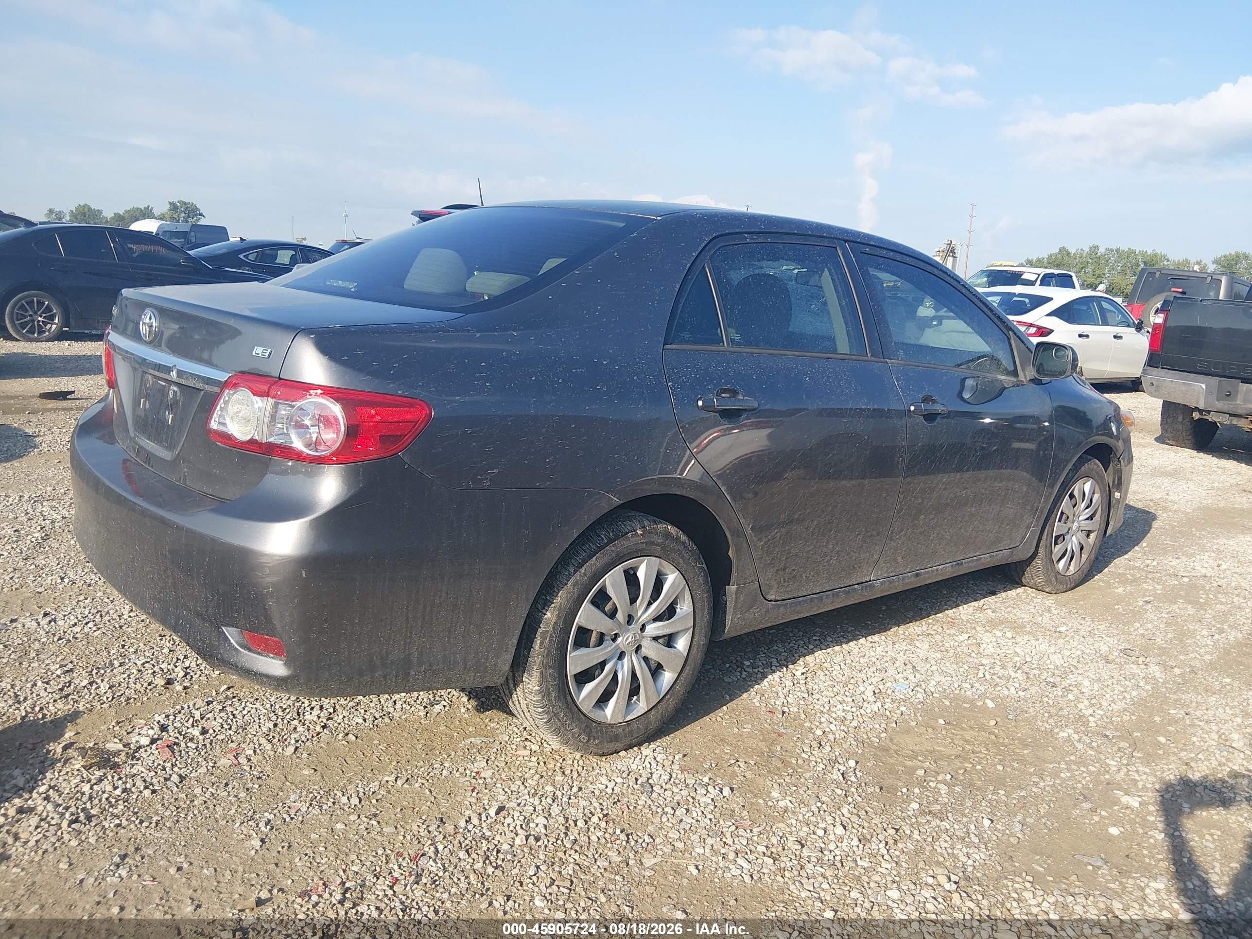 2012 Toyota Corolla Le Gray vin: 5YFBU4EE0CP018341