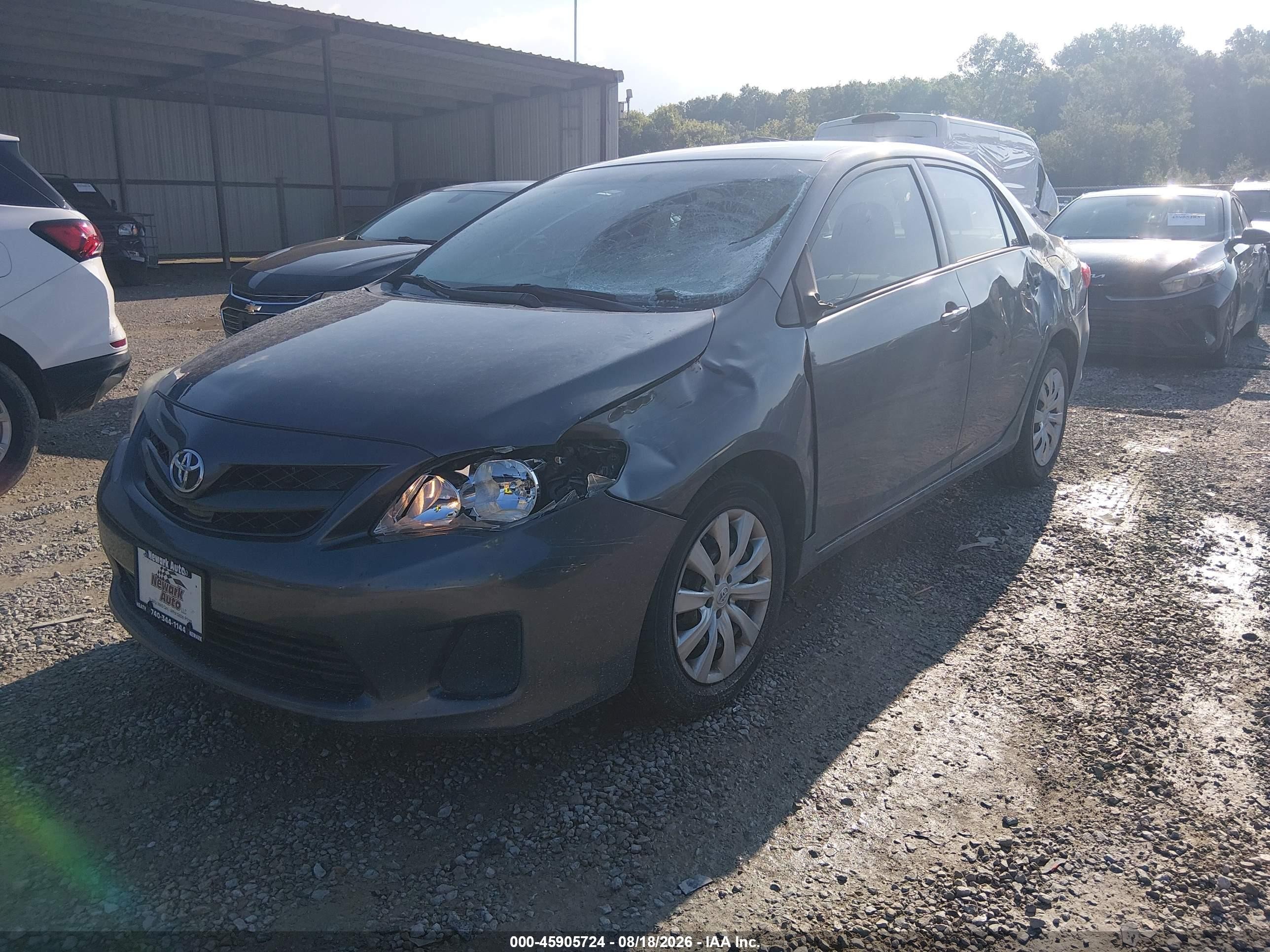 2012 Toyota Corolla Le Gray vin: 5YFBU4EE0CP018341