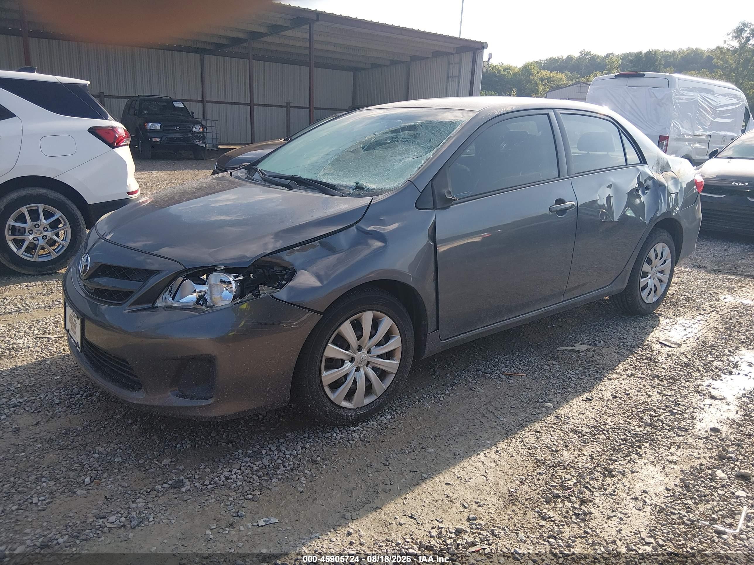 2012 Toyota Corolla Le Gray vin: 5YFBU4EE0CP018341