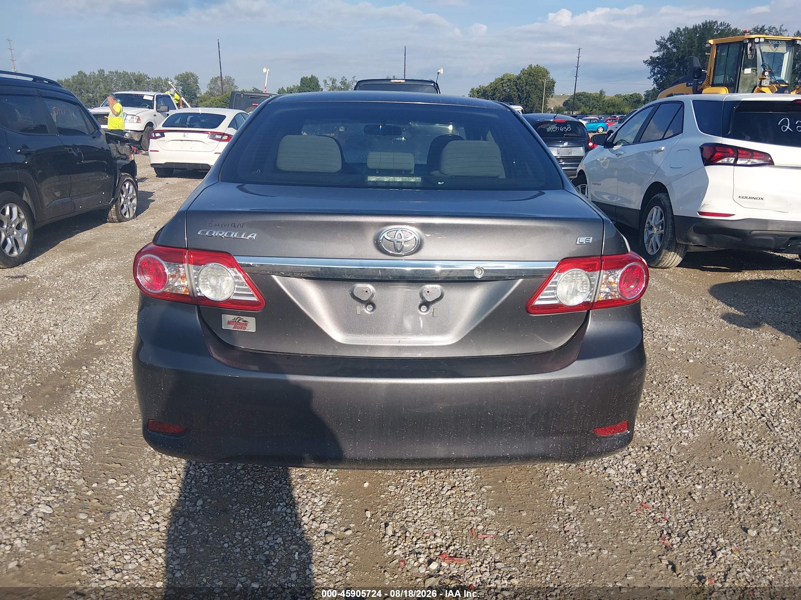 2012 Toyota Corolla Le Gray vin: 5YFBU4EE0CP018341