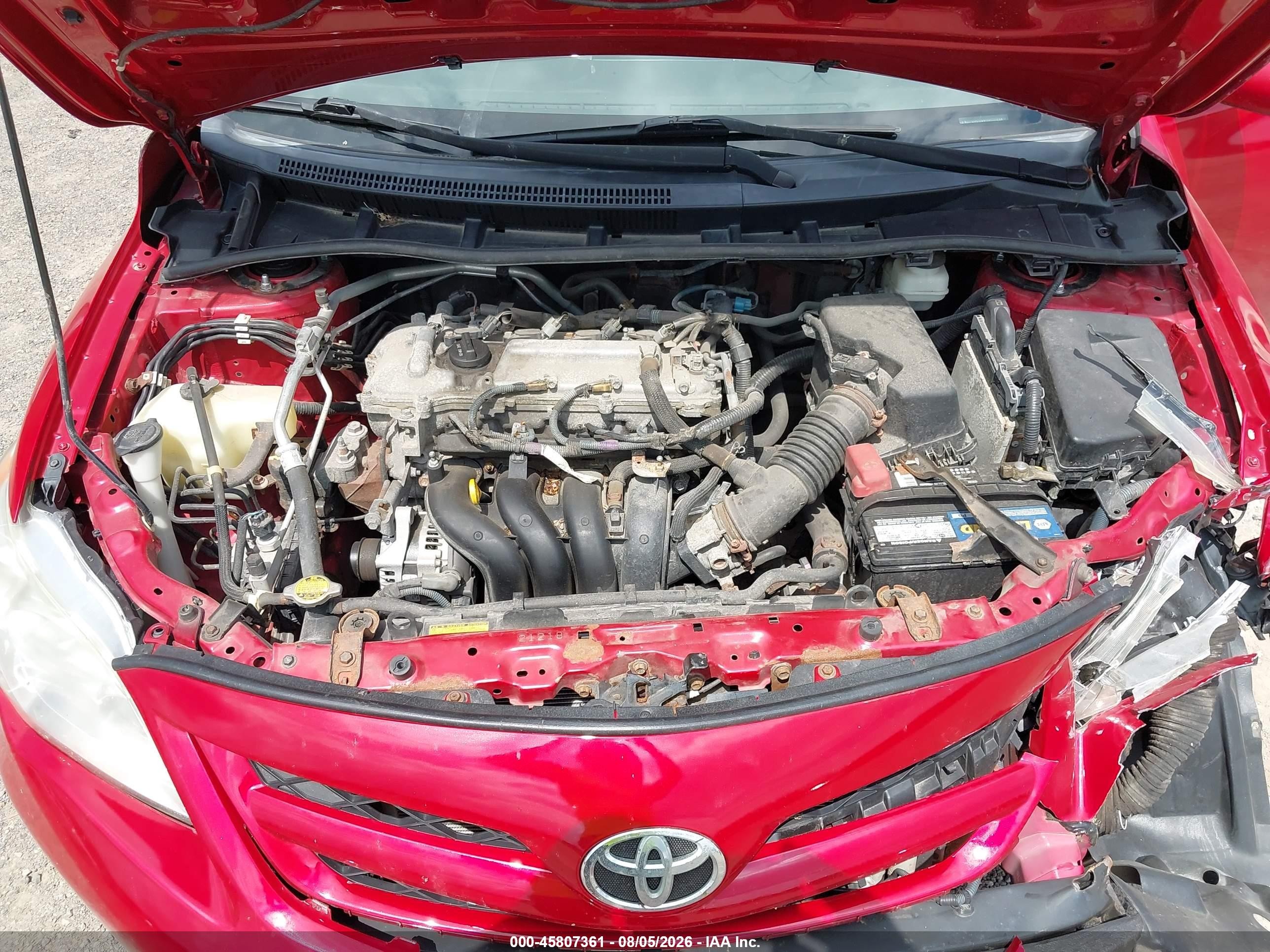 2012 Toyota Corolla Le Red vin: 5YFBU4EE0CP022115