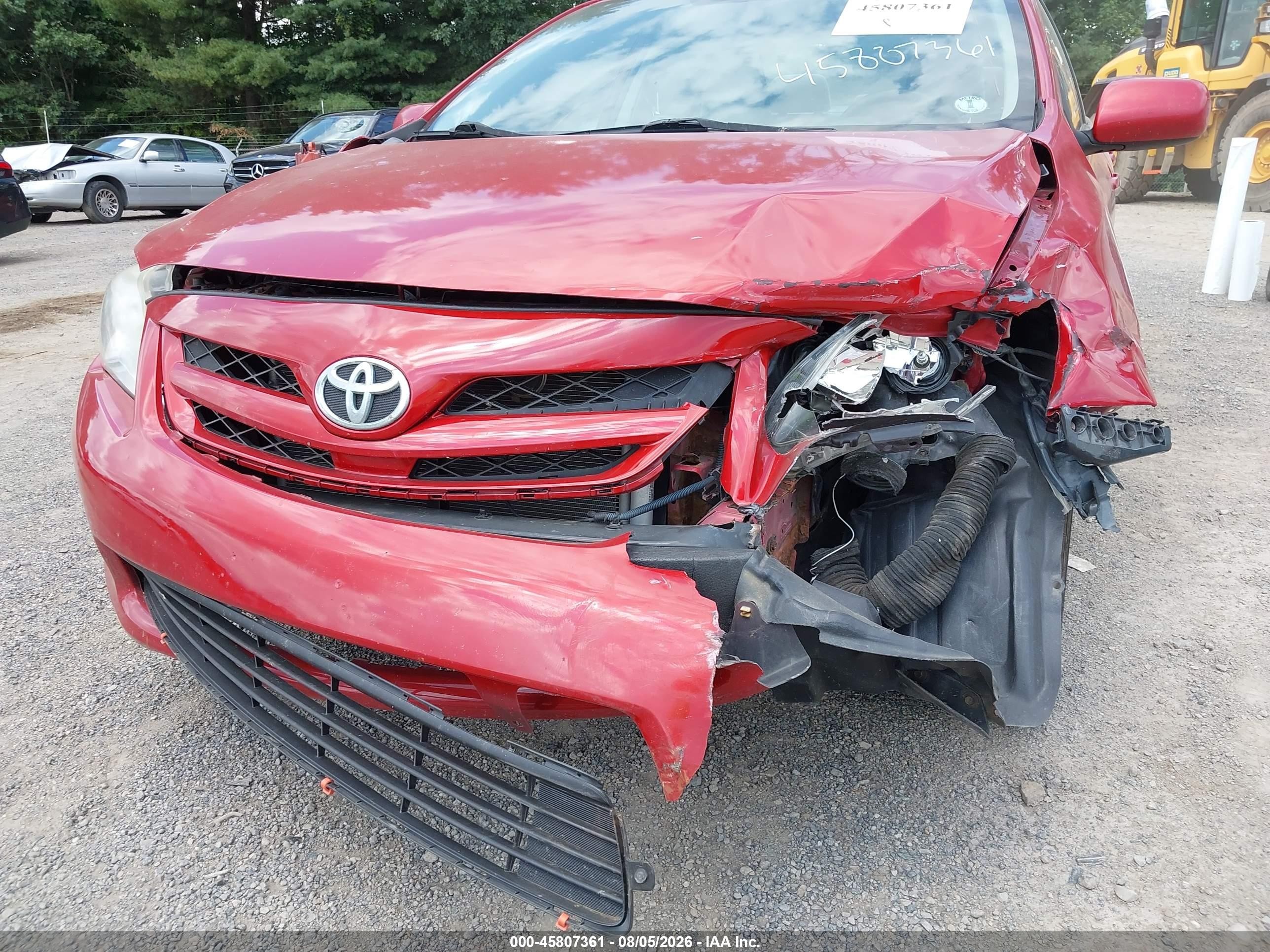 2012 Toyota Corolla Le Red vin: 5YFBU4EE0CP022115