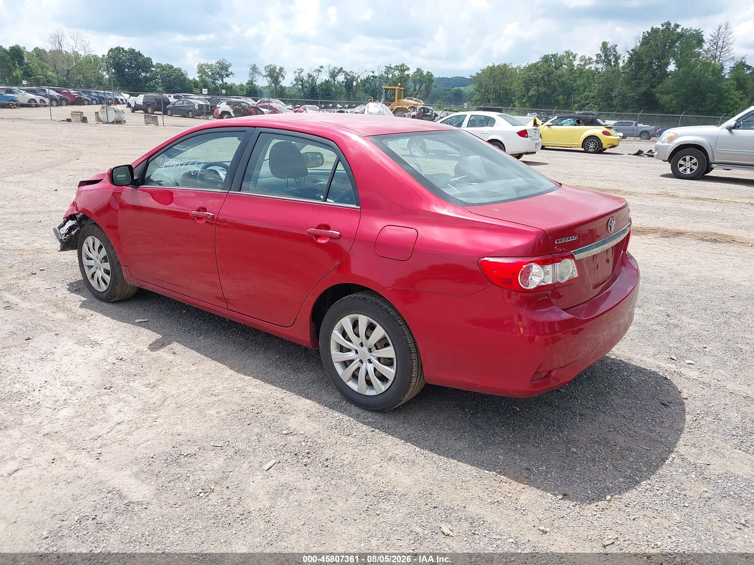 2012 Toyota Corolla Le Red vin: 5YFBU4EE0CP022115