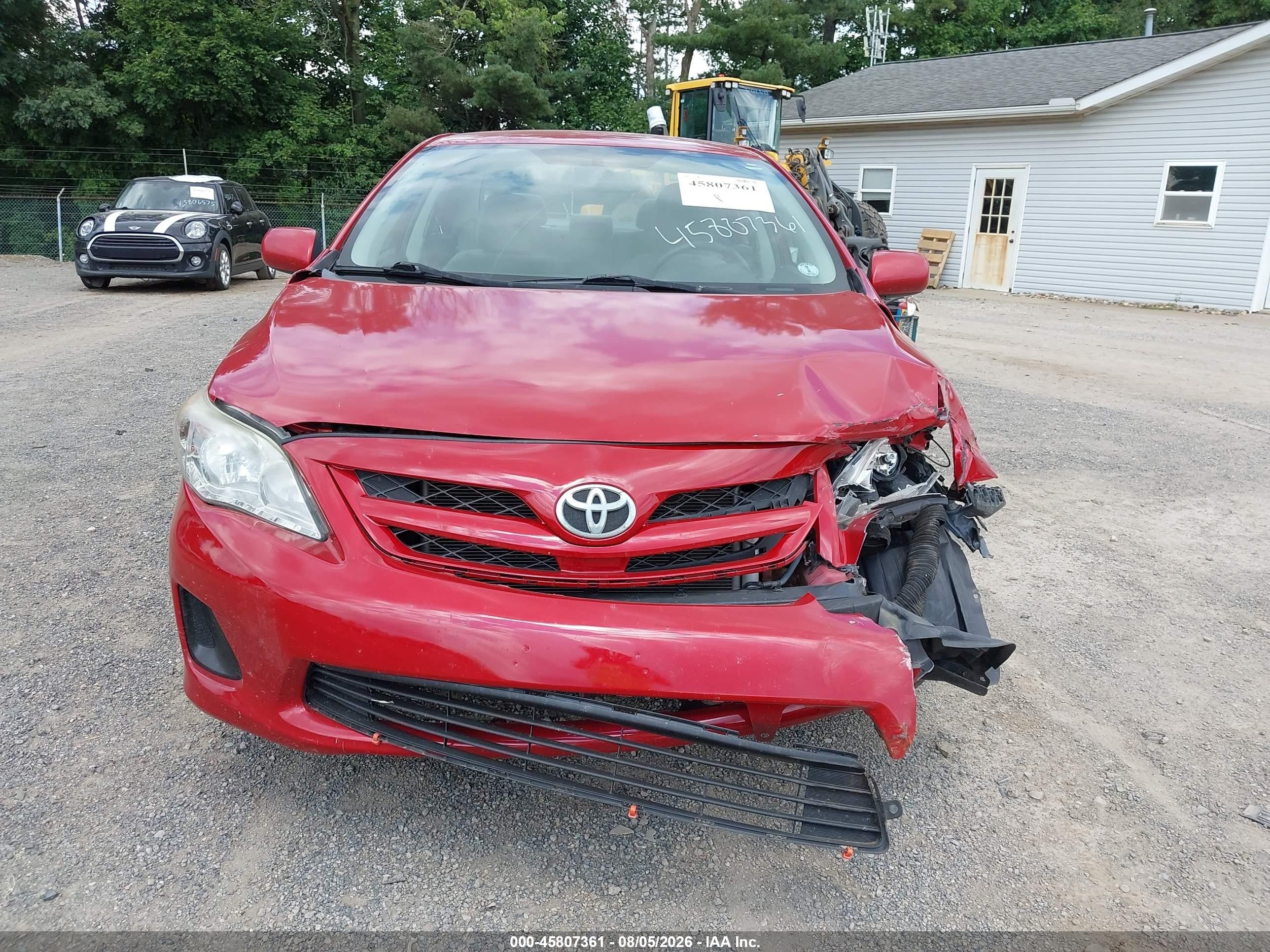 2012 Toyota Corolla Le Red vin: 5YFBU4EE0CP022115