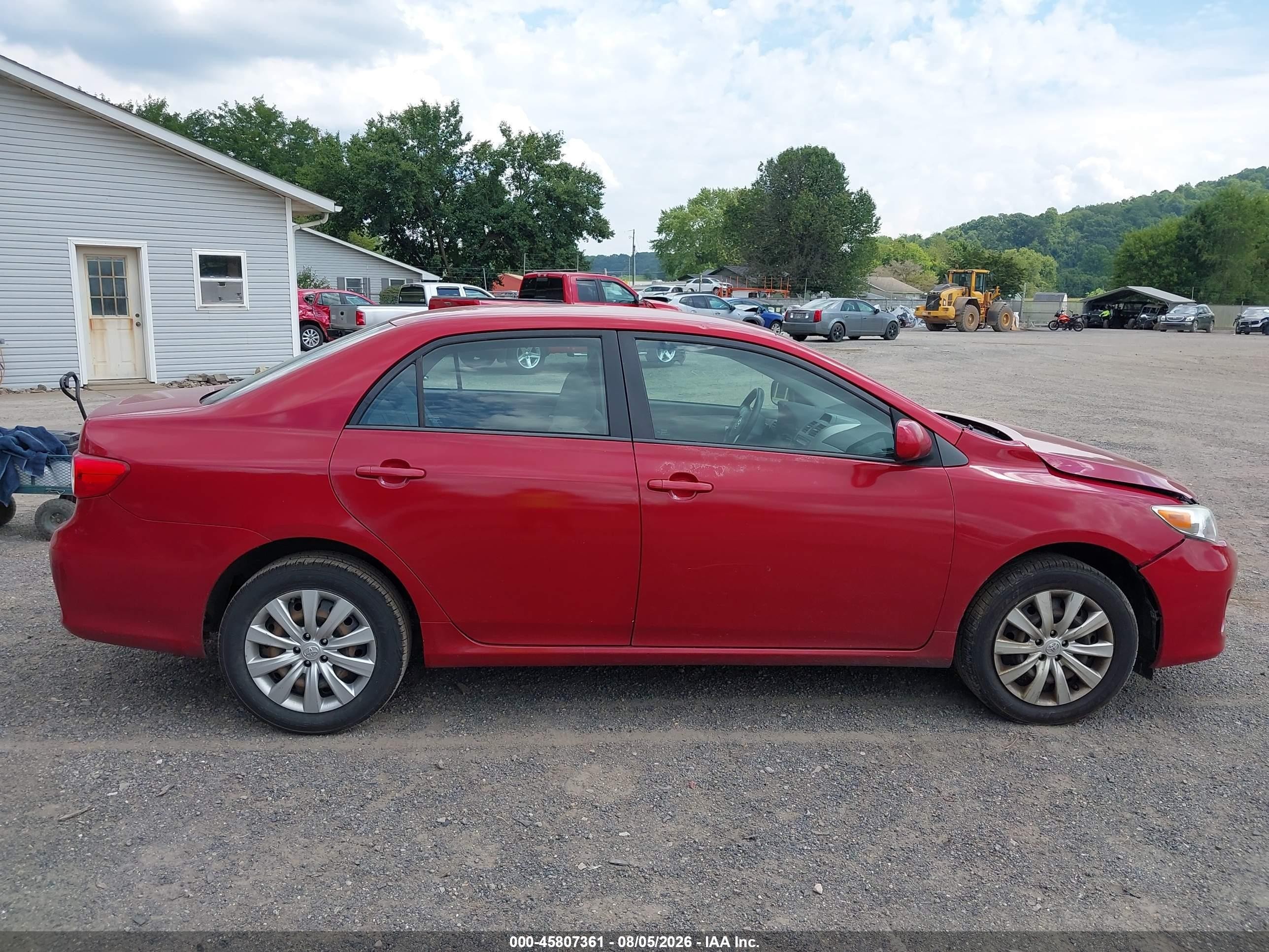 2012 Toyota Corolla Le Red vin: 5YFBU4EE0CP022115