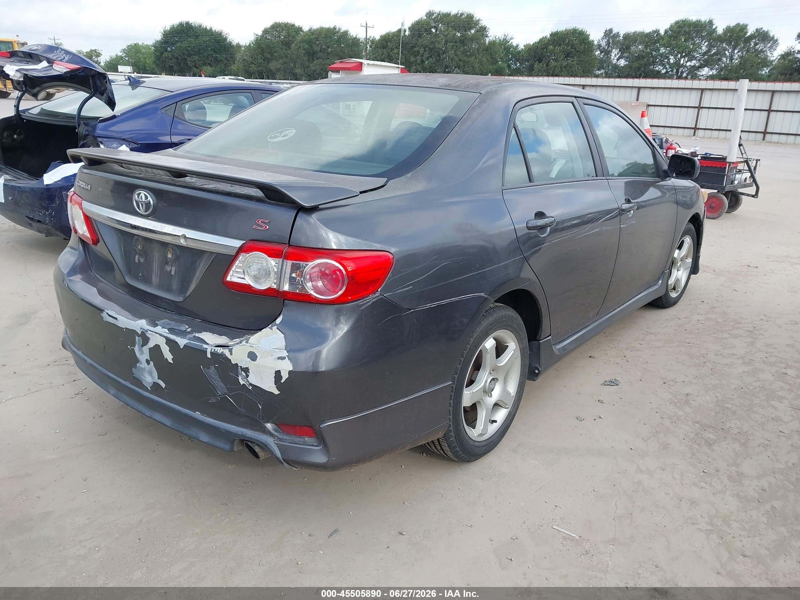 2012 Toyota Corolla S Gray vin: 5YFBU4EE0CP028609