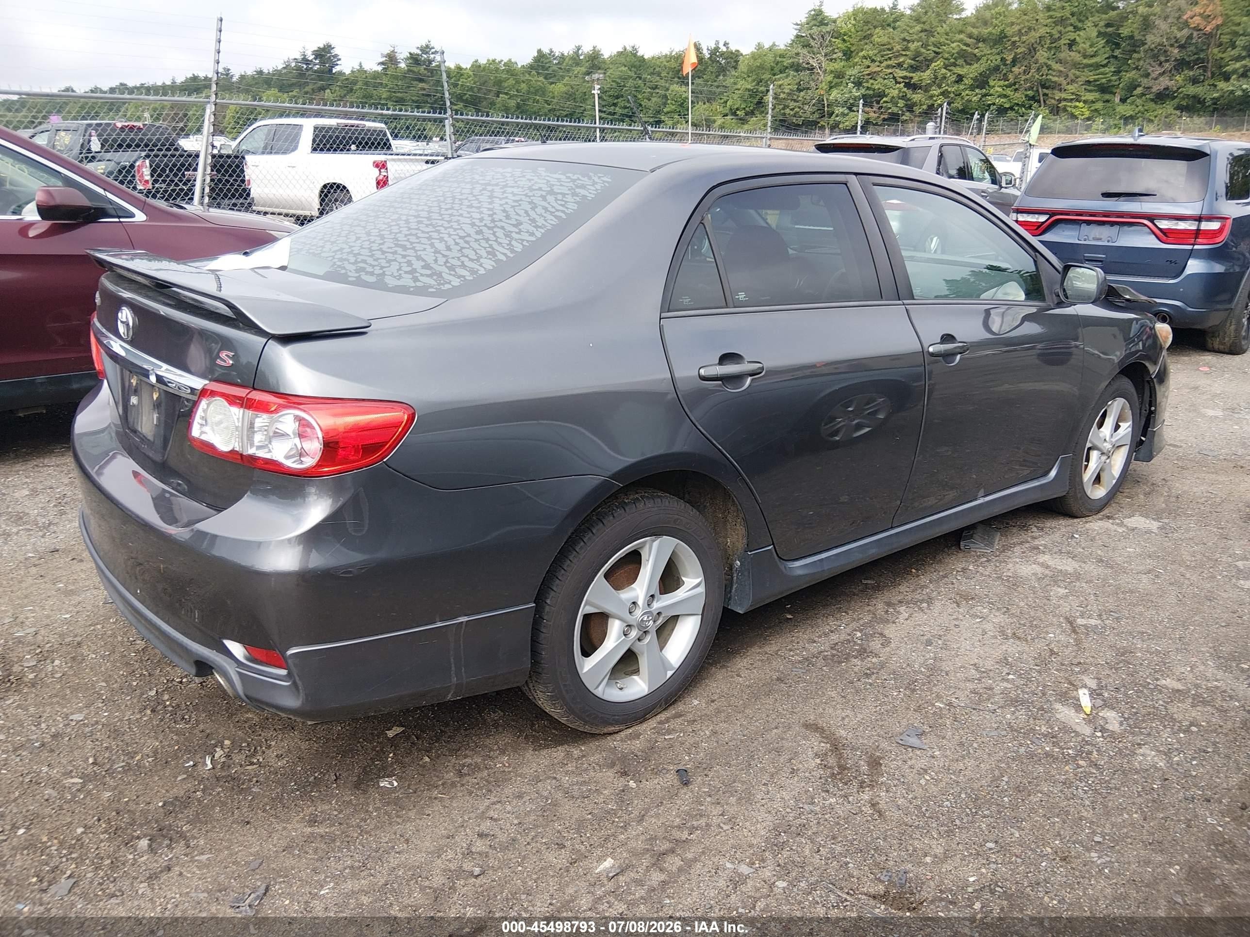 2012 Toyota Corolla S Серый vin: 5YFBU4EE0CP035723