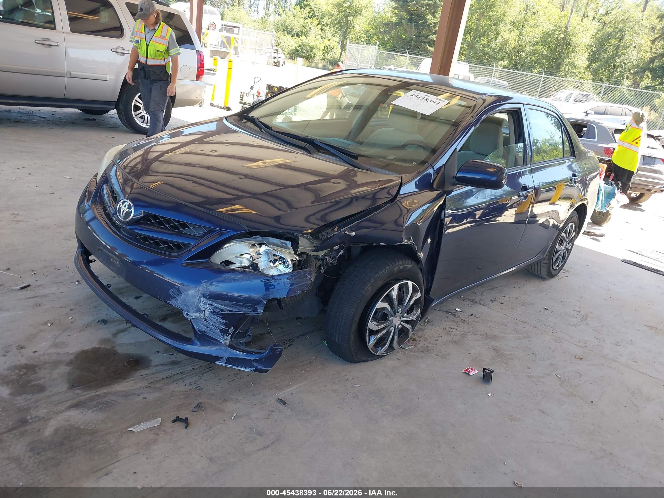 2012 Toyota Corolla L Blue vin: 5YFBU4EE0CP038802