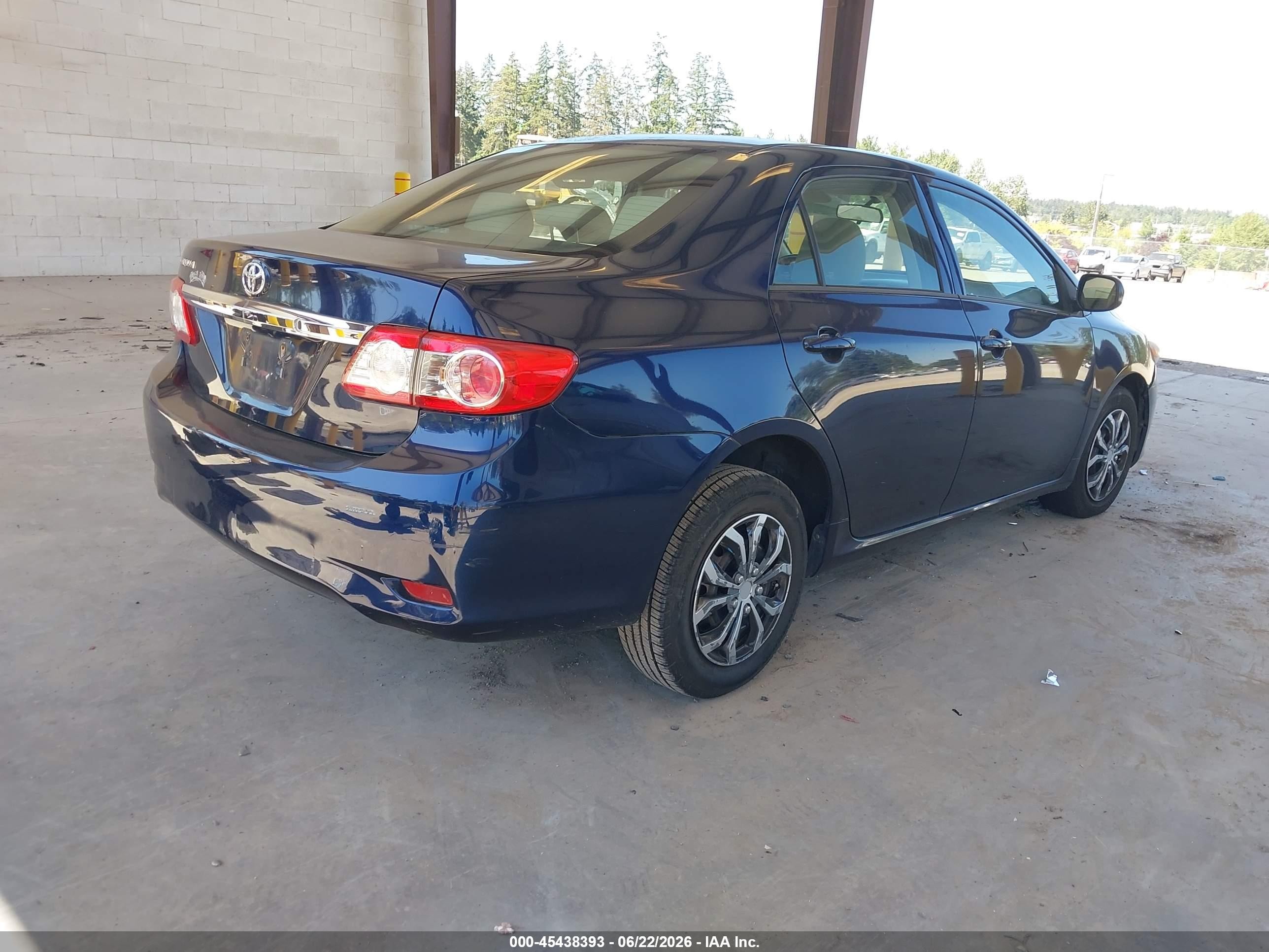 2012 Toyota Corolla L Blue vin: 5YFBU4EE0CP038802