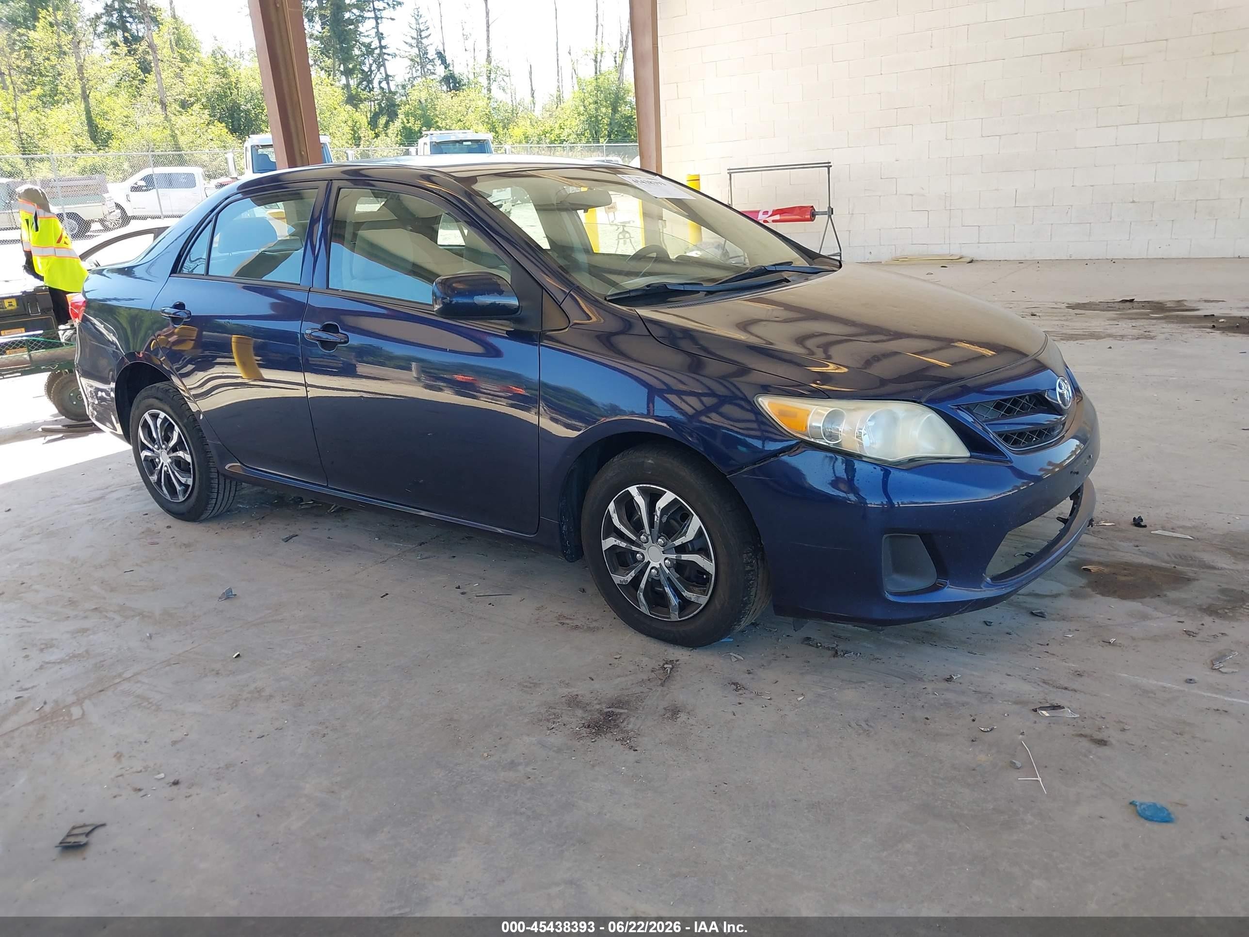 2012 Toyota Corolla L Blue vin: 5YFBU4EE0CP038802