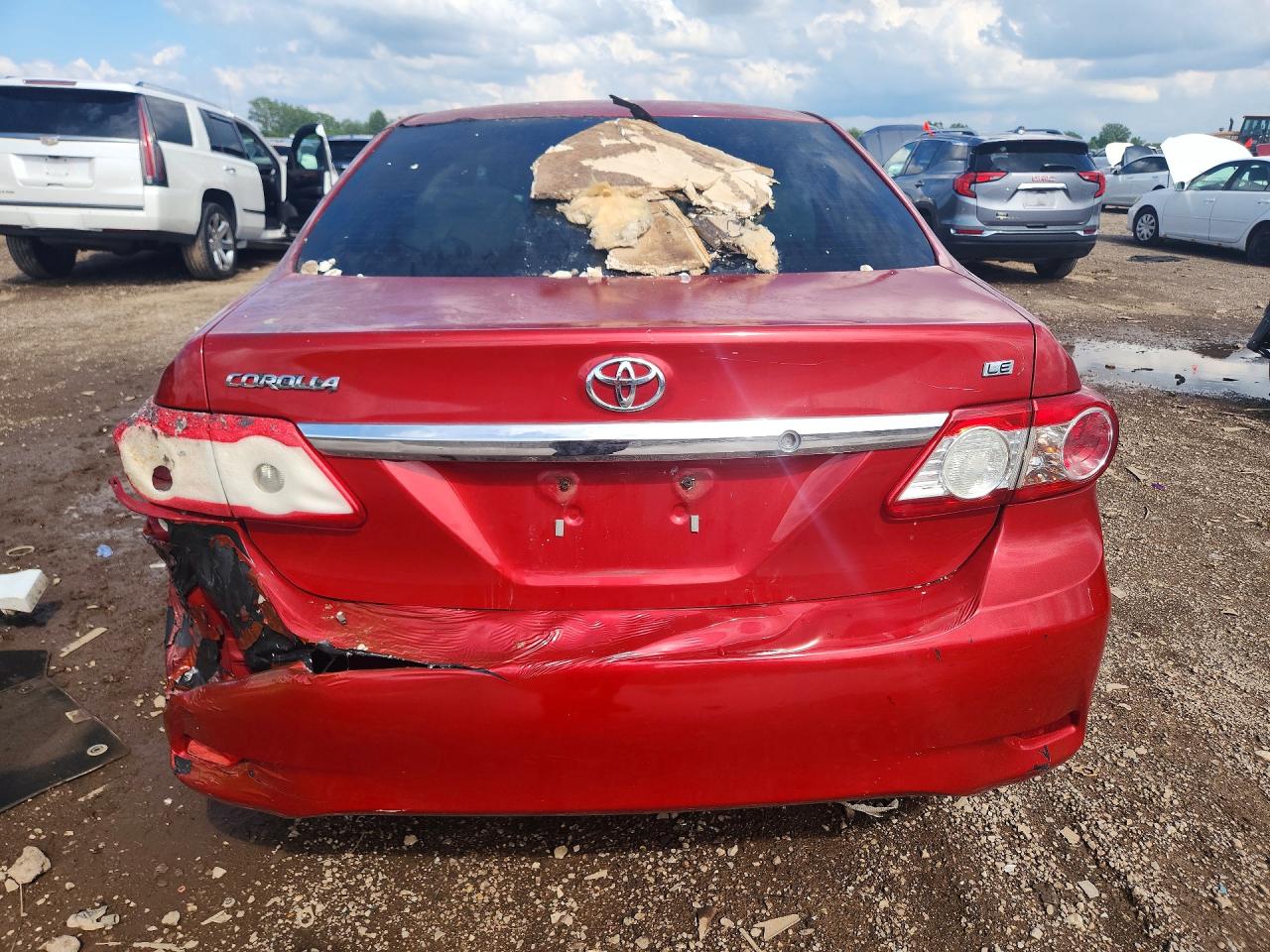 2012 Toyota Corolla Le Red vin: 5YFBU4EE0CP042428