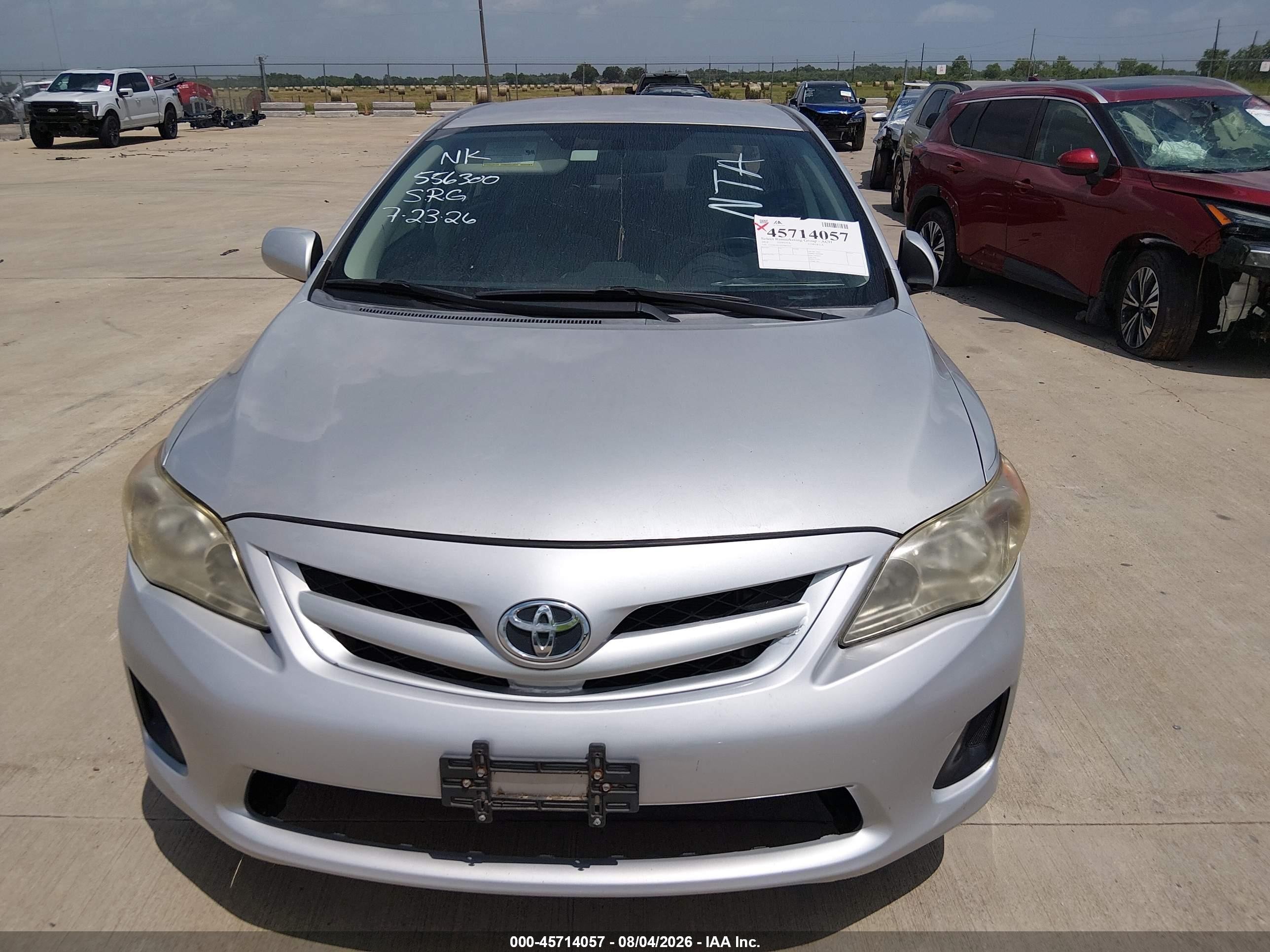 2012 Toyota Corolla L Silver vin: 5YFBU4EE0CP063621
