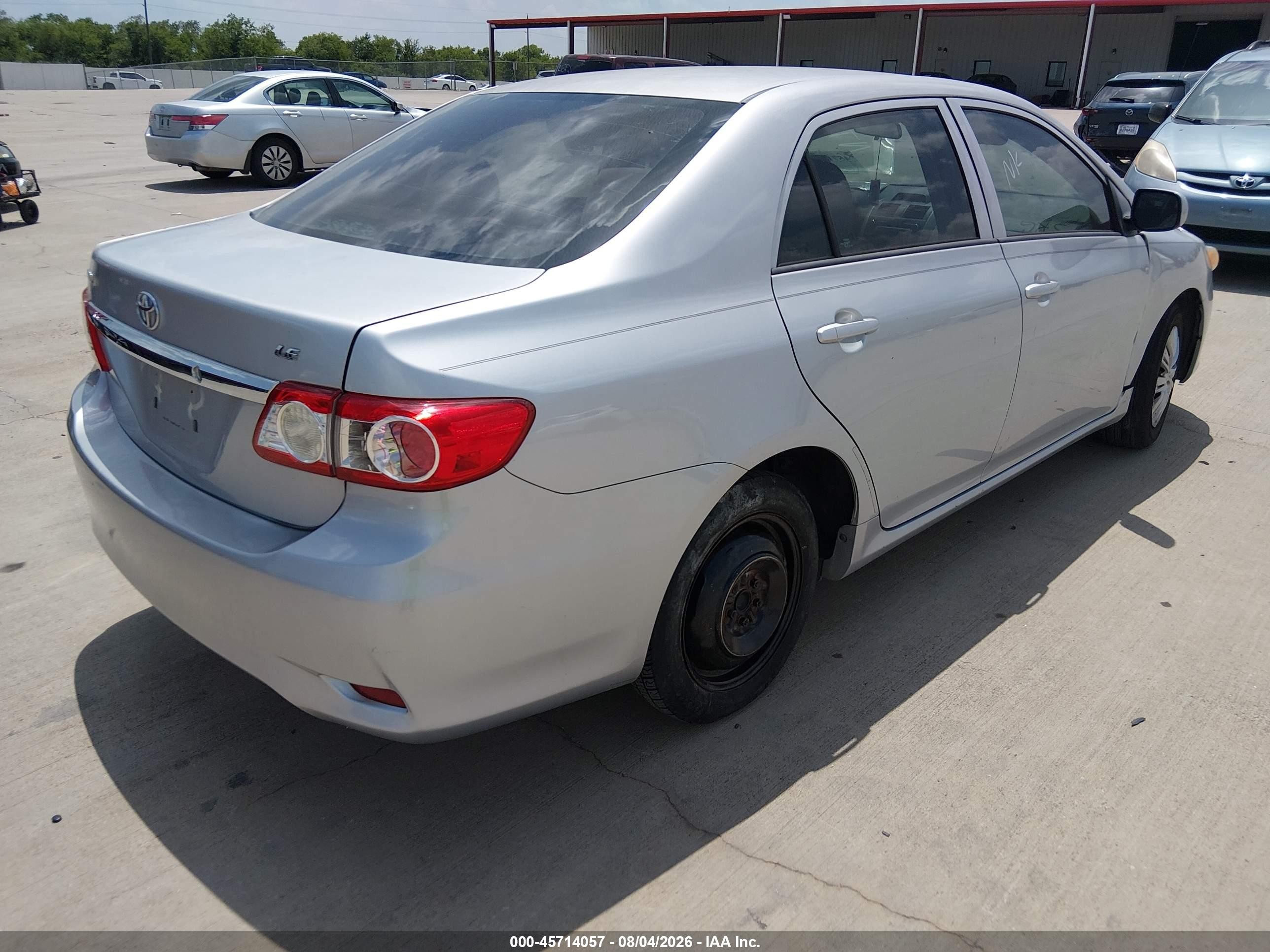 2012 Toyota Corolla L Silver vin: 5YFBU4EE0CP063621