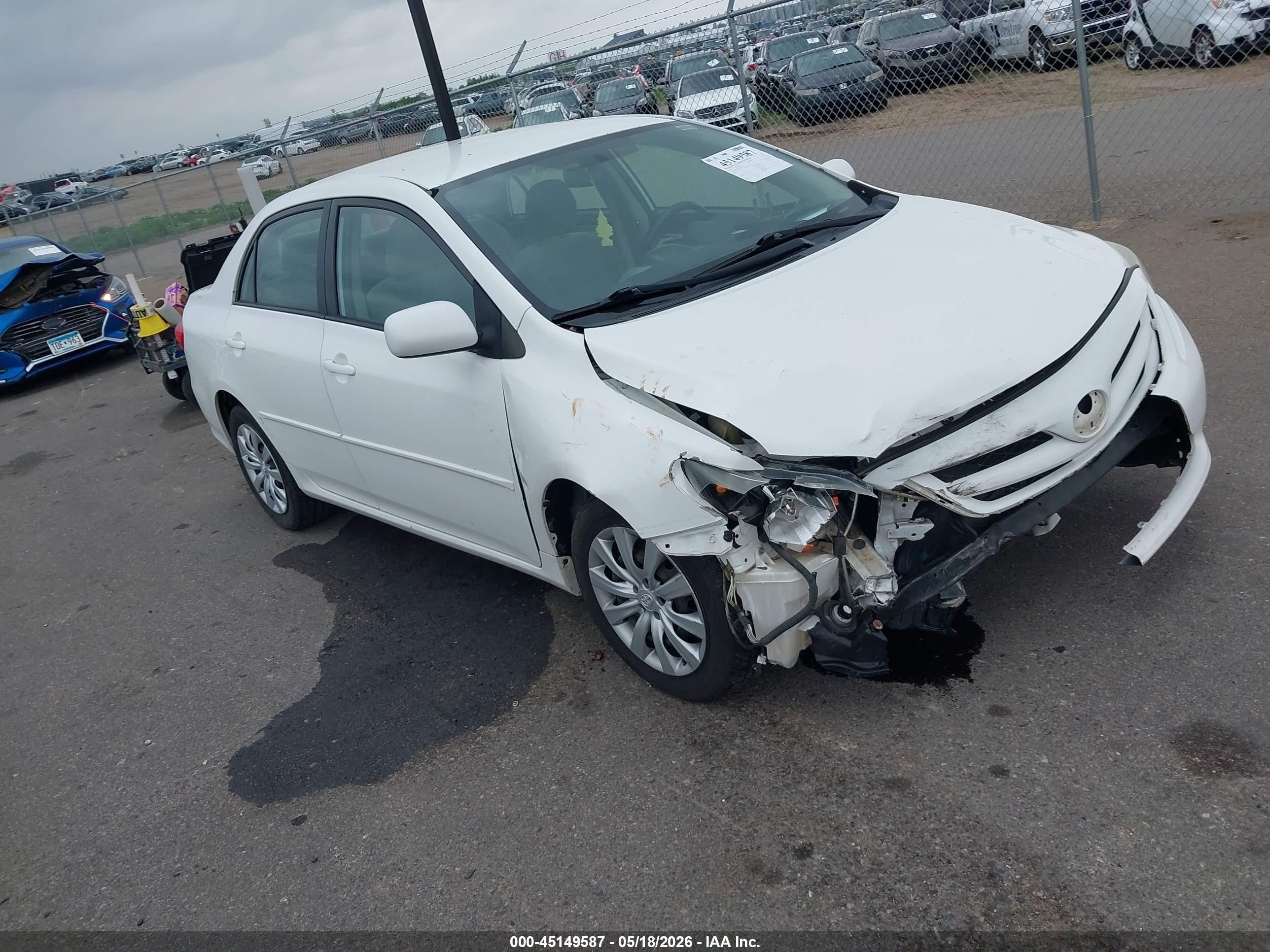 2012 Toyota Corolla Le White vin: 5YFBU4EE0CP066213