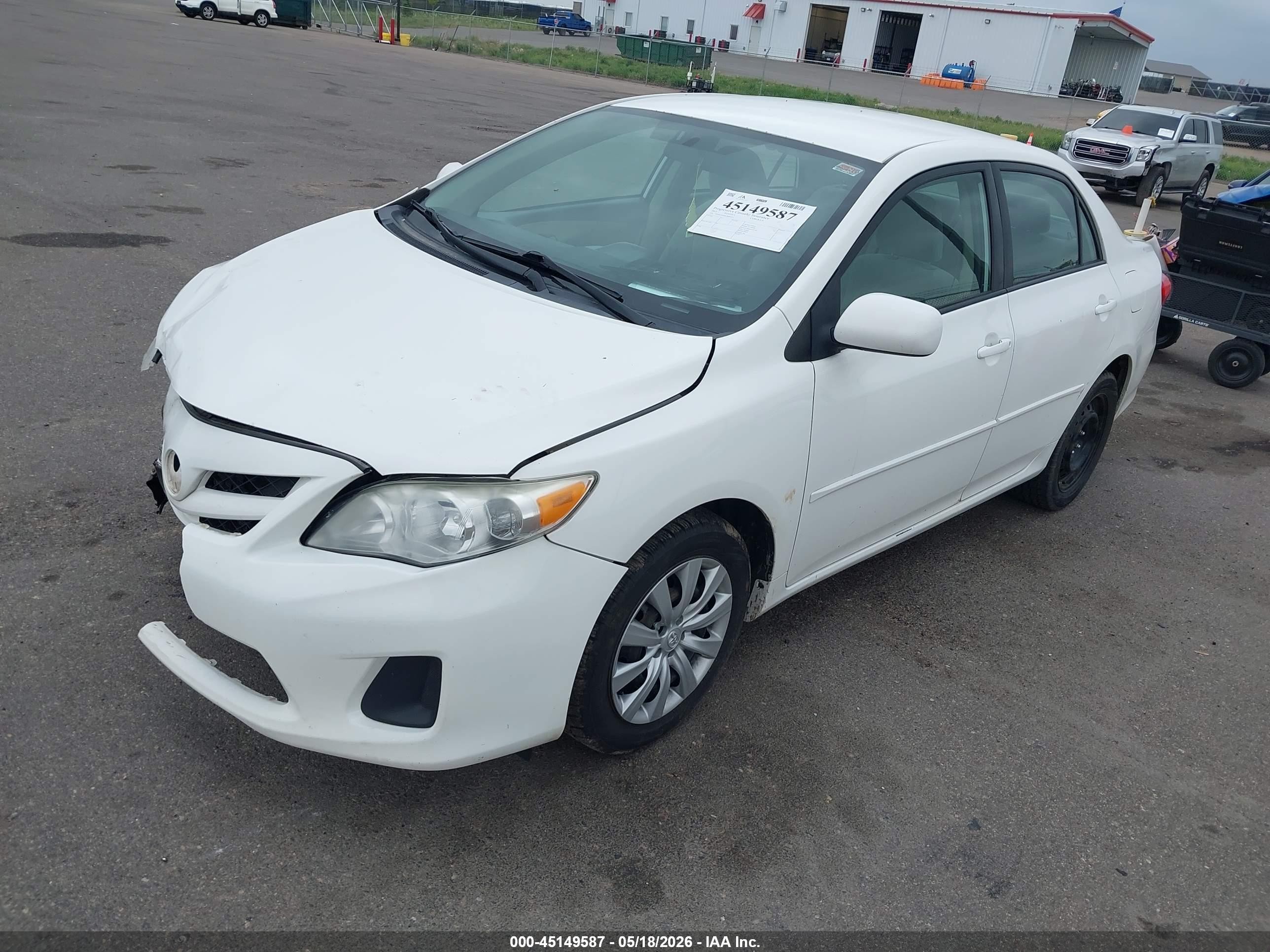 2012 Toyota Corolla Le White vin: 5YFBU4EE0CP066213