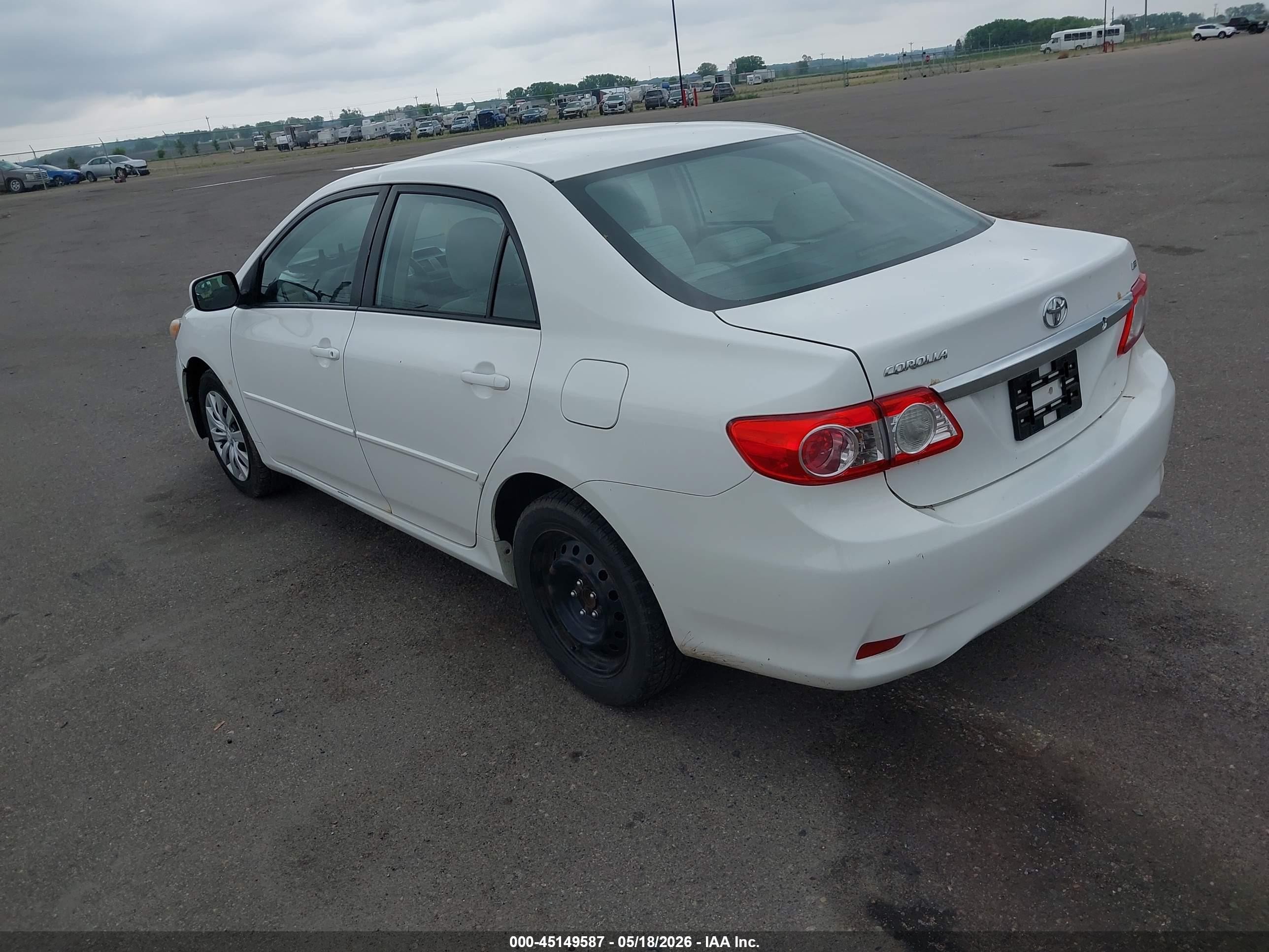 2012 Toyota Corolla Le White vin: 5YFBU4EE0CP066213