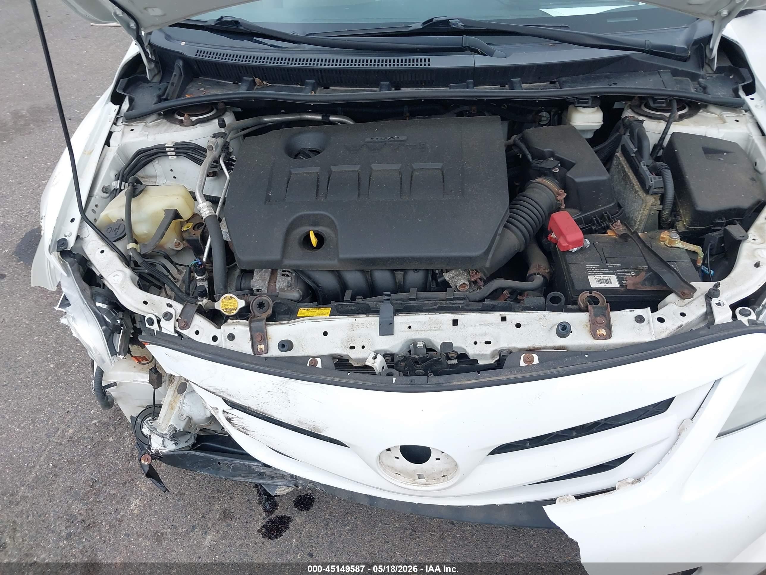 2012 Toyota Corolla Le White vin: 5YFBU4EE0CP066213