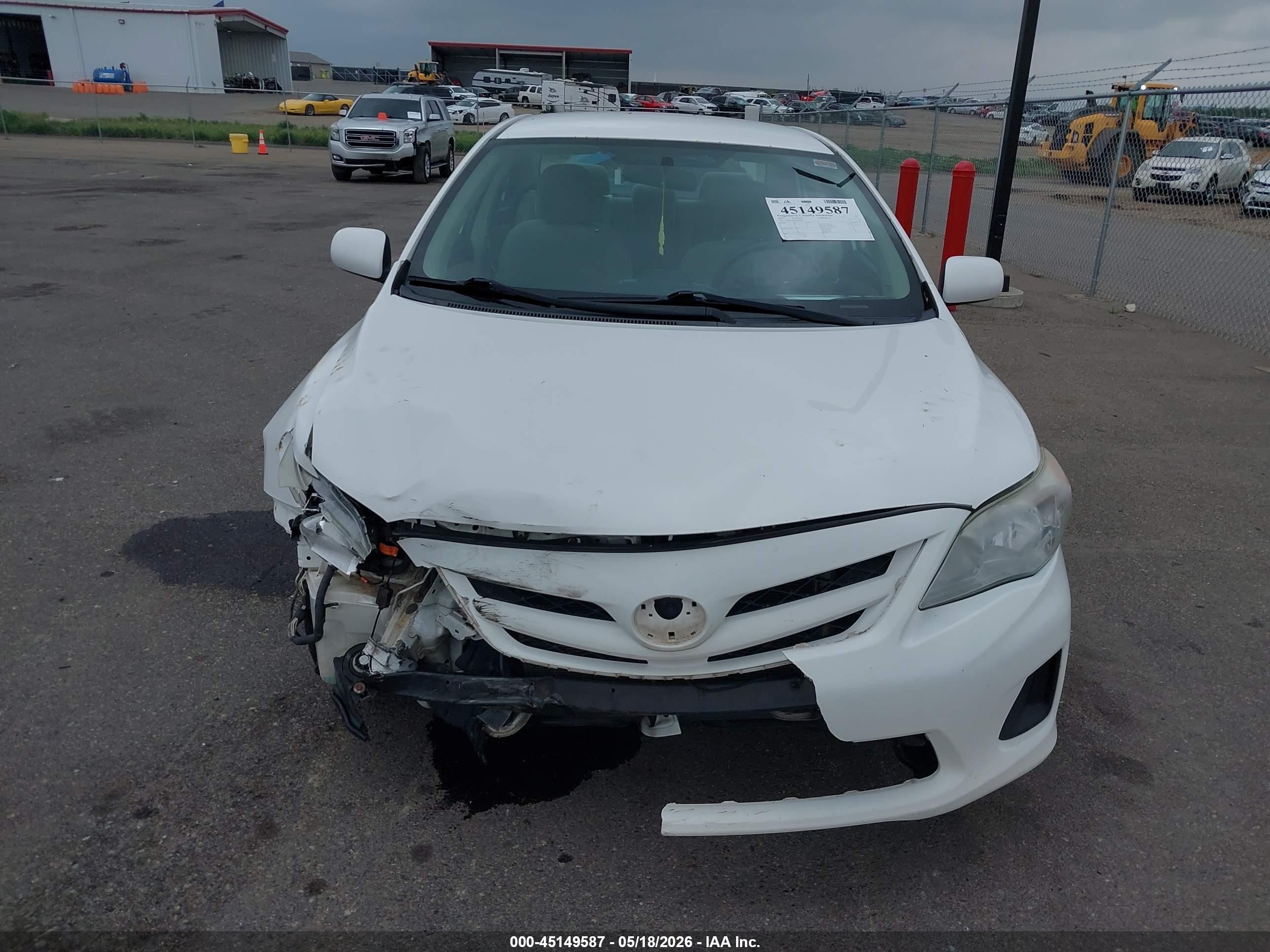 2012 Toyota Corolla Le White vin: 5YFBU4EE0CP066213