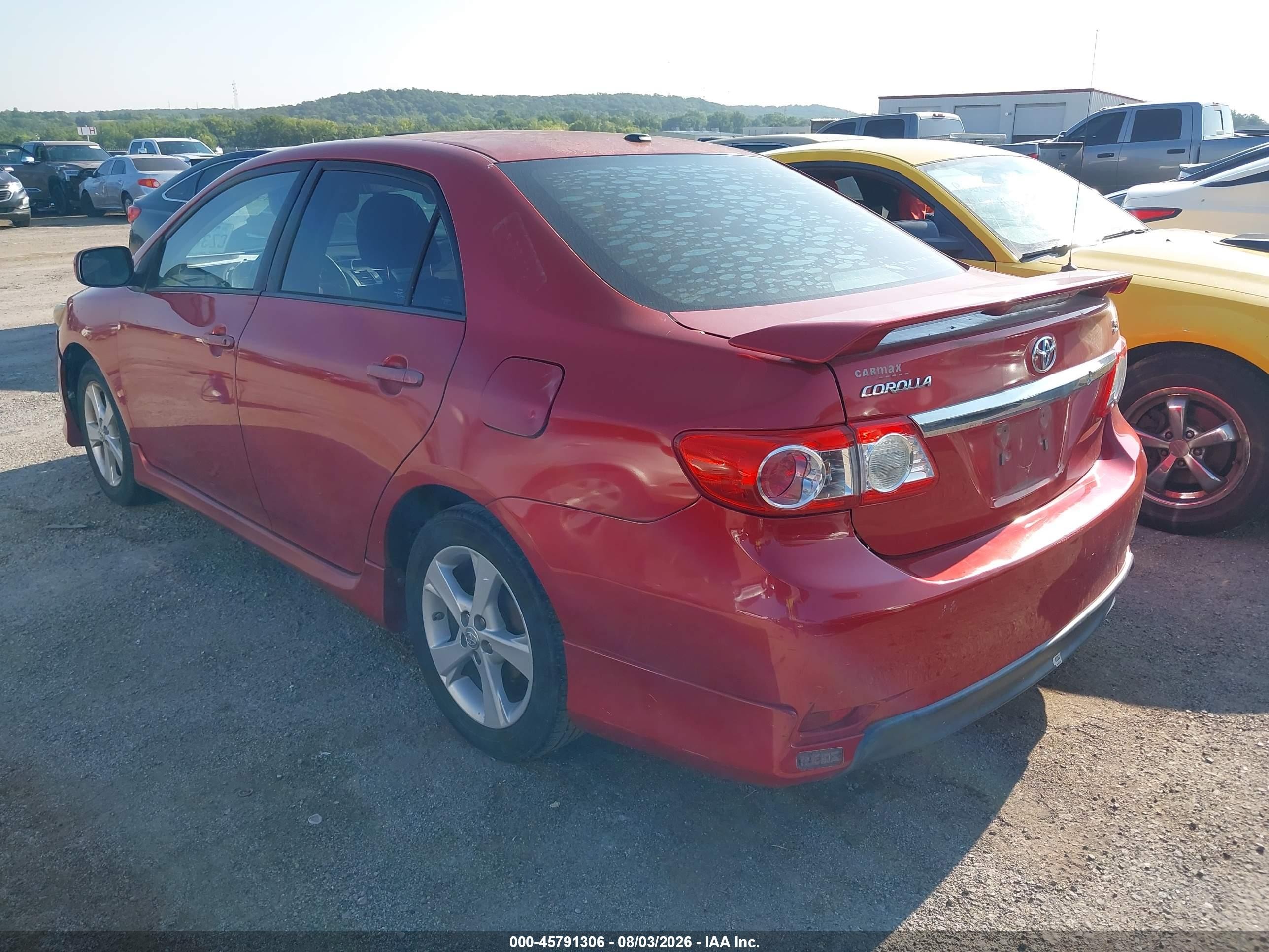 2012 Toyota Corolla S Red vin: 5YFBU4EE0CP073646