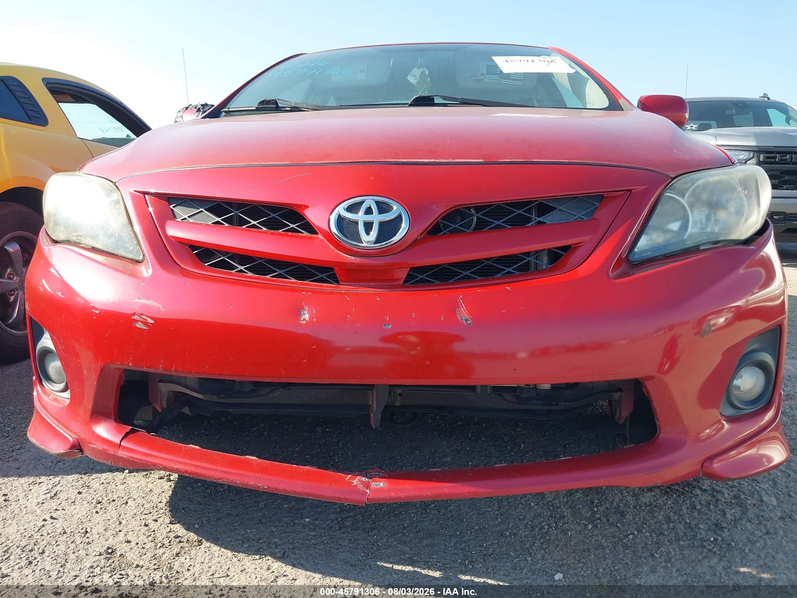 2012 Toyota Corolla S Red vin: 5YFBU4EE0CP073646