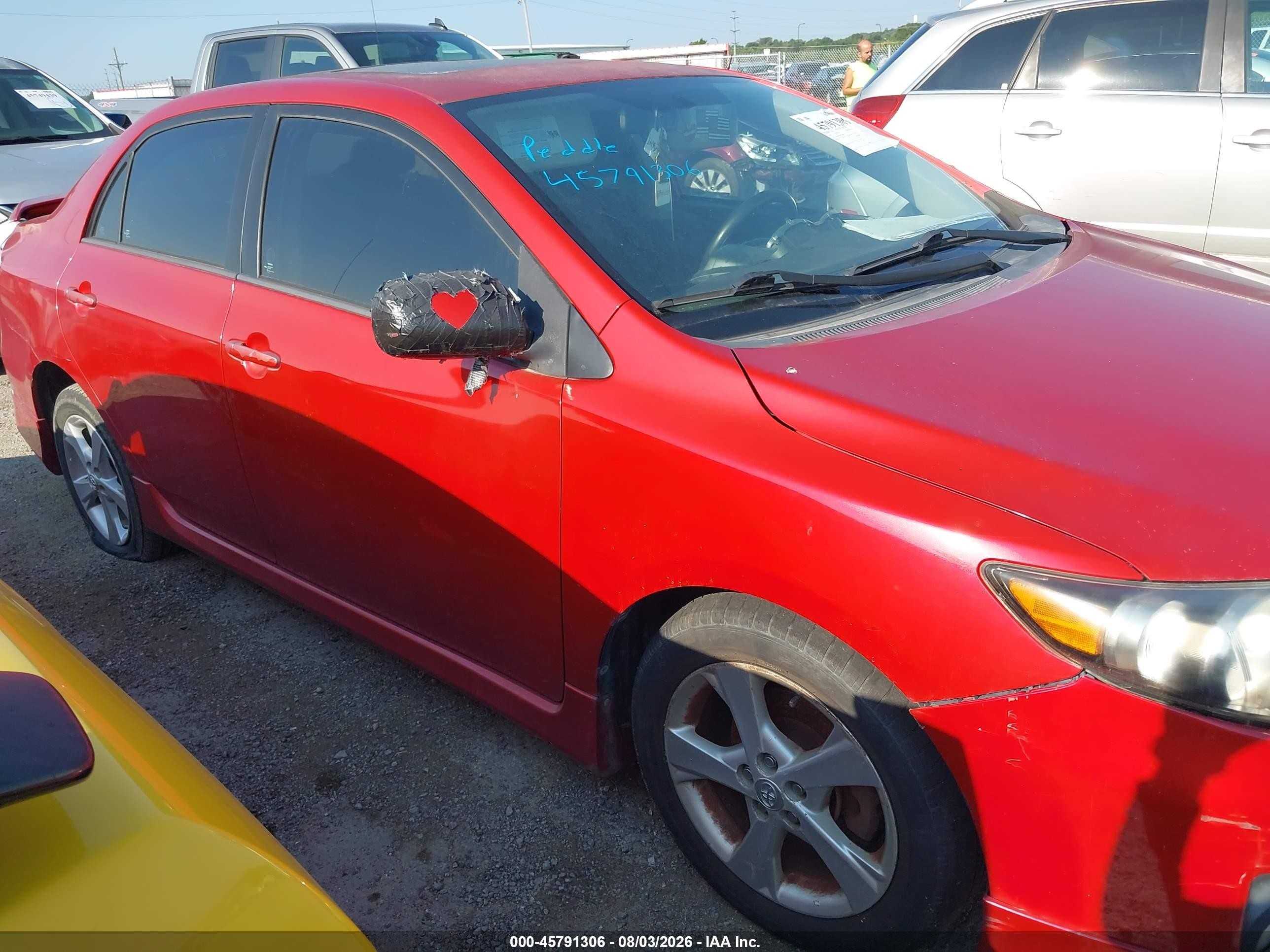 2012 Toyota Corolla S Red vin: 5YFBU4EE0CP073646