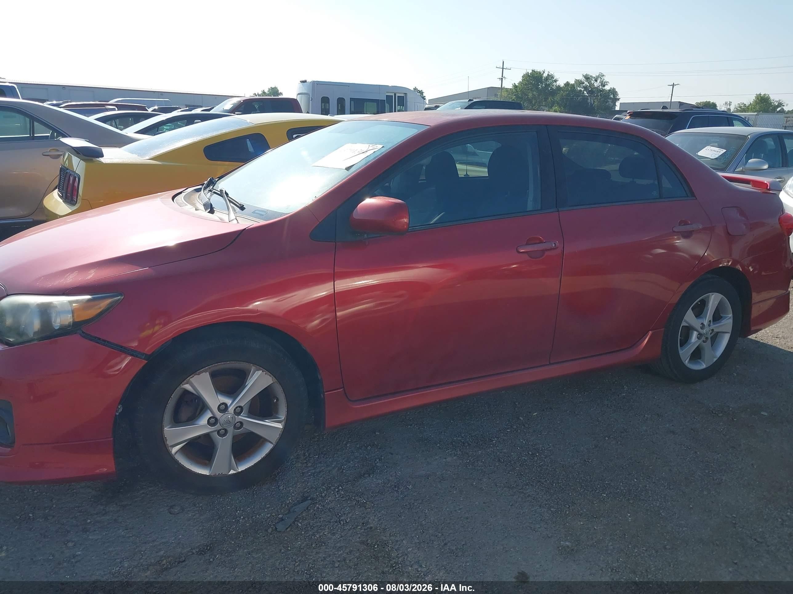 2012 Toyota Corolla S Red vin: 5YFBU4EE0CP073646
