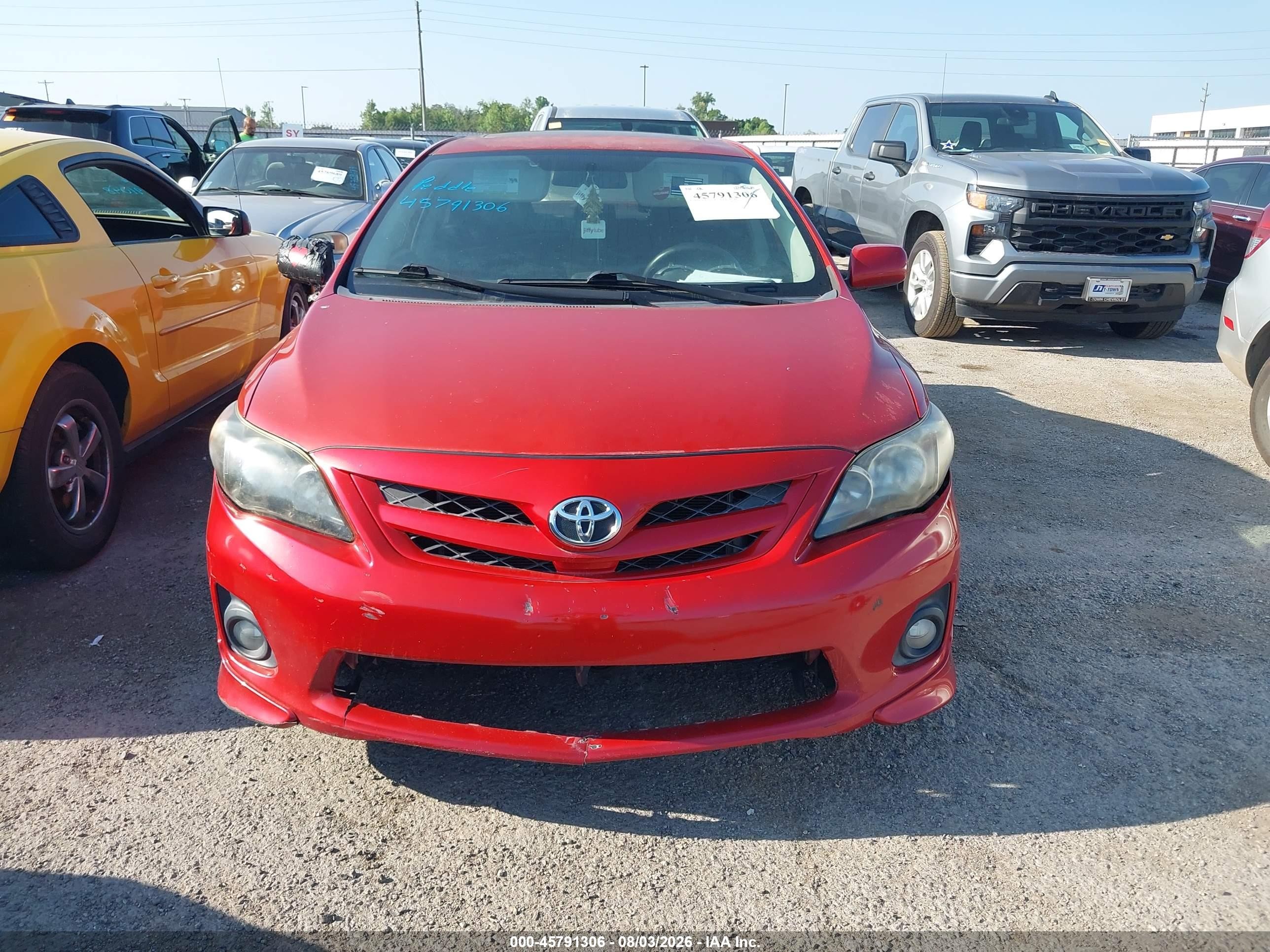2012 Toyota Corolla S Red vin: 5YFBU4EE0CP073646