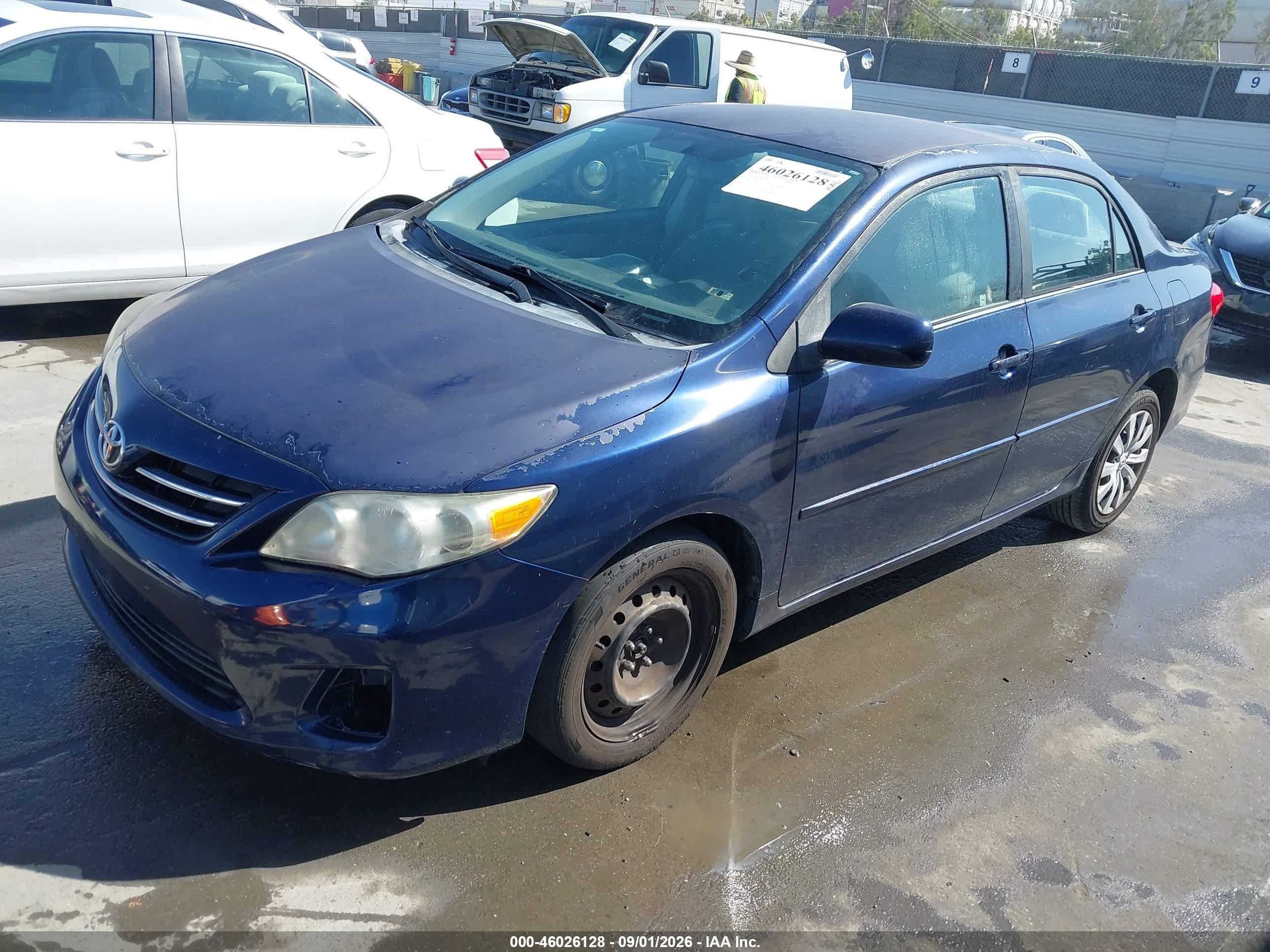 2013 Toyota Corolla Le Синий vin: 5YFBU4EE0DP087189
