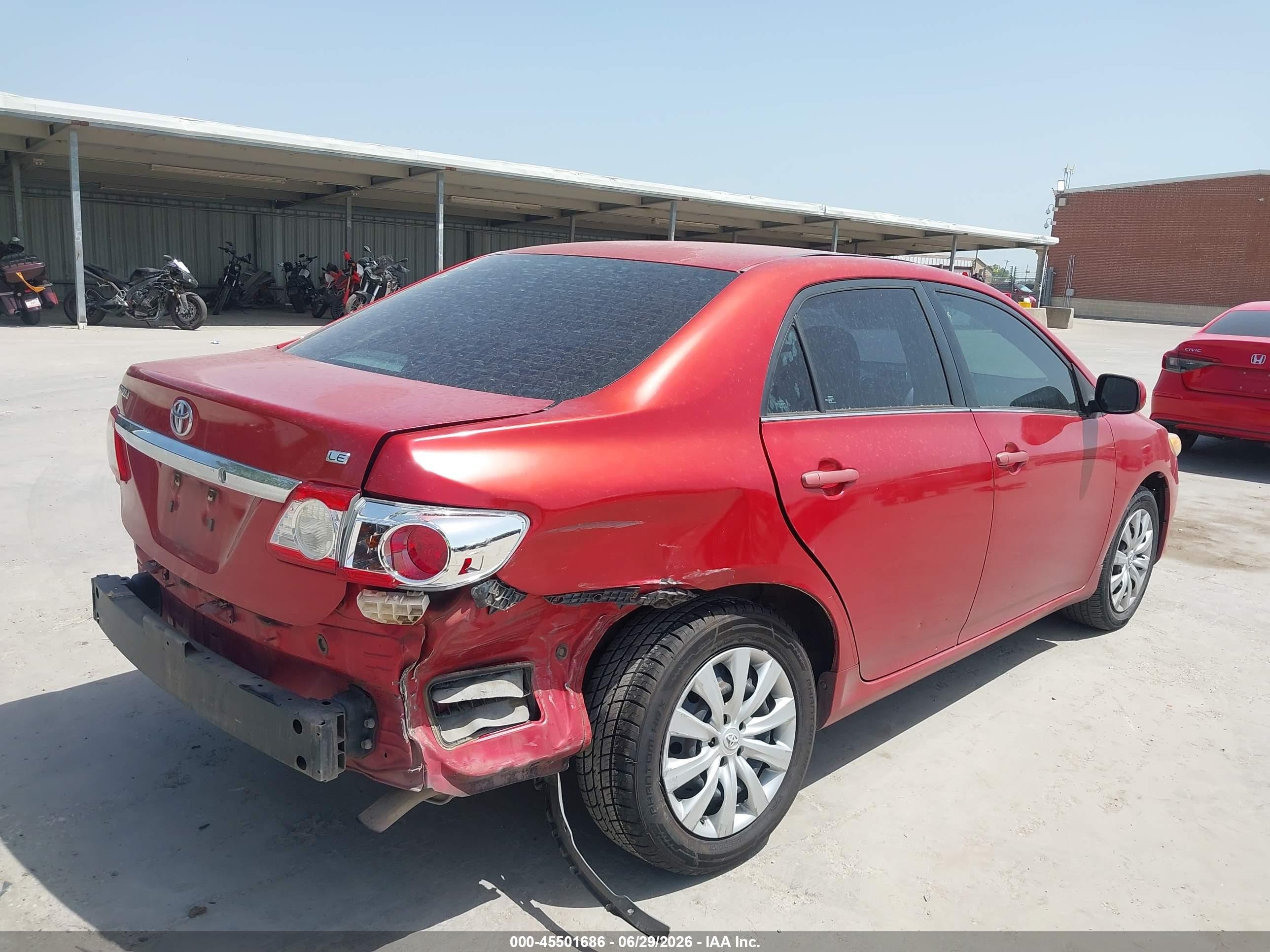 2013 Toyota Corolla Le Бордовый vin: 5YFBU4EE0DP092179