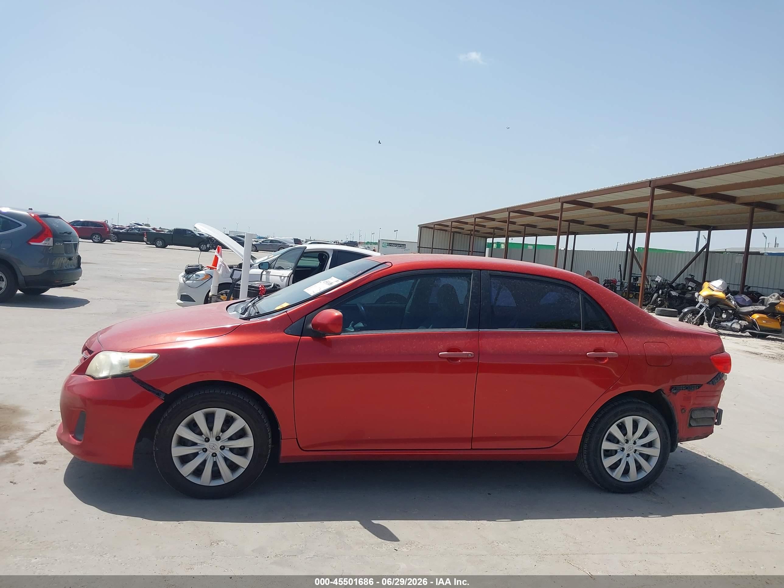 2013 Toyota Corolla Le Бордовый vin: 5YFBU4EE0DP092179