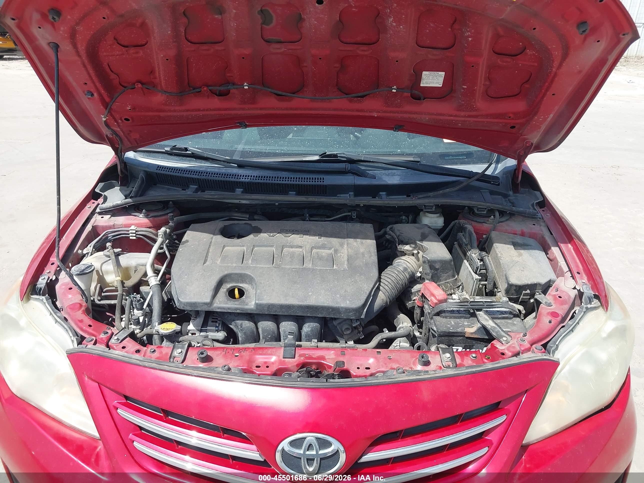2013 Toyota Corolla Le Бордовый vin: 5YFBU4EE0DP092179