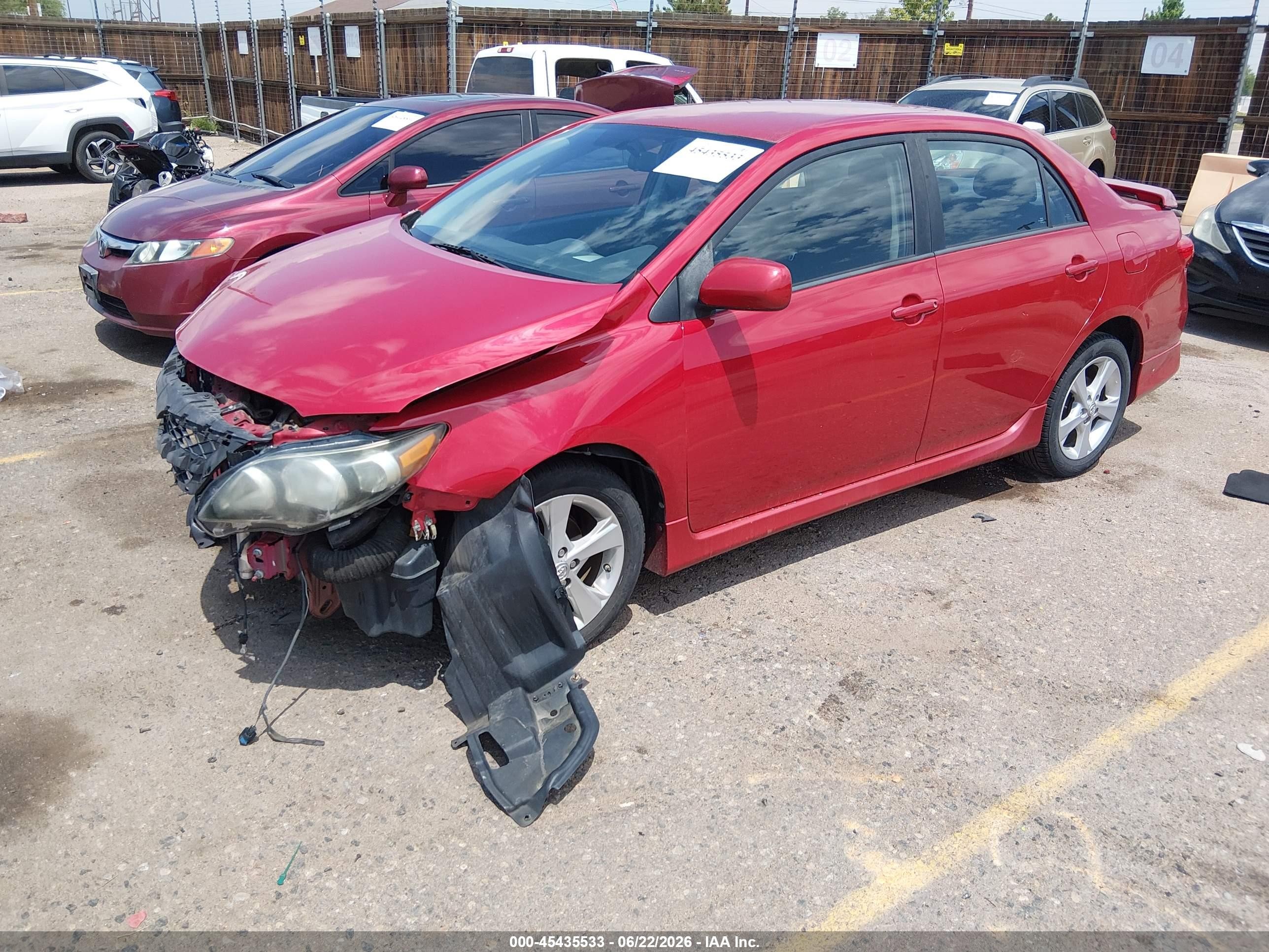 2013 Toyota Corolla S Red vin: 5YFBU4EE0DP102080