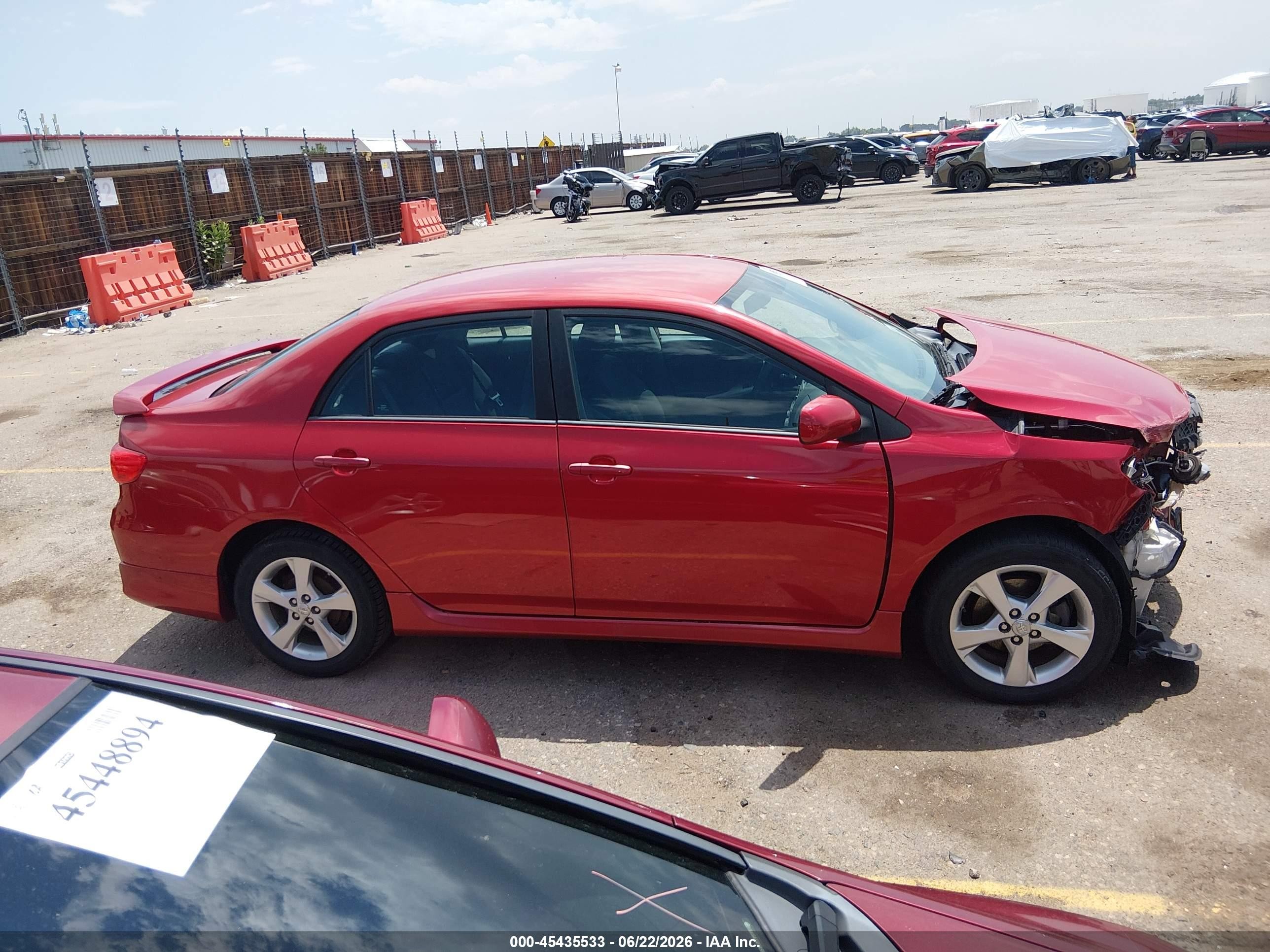 2013 Toyota Corolla S Red vin: 5YFBU4EE0DP102080