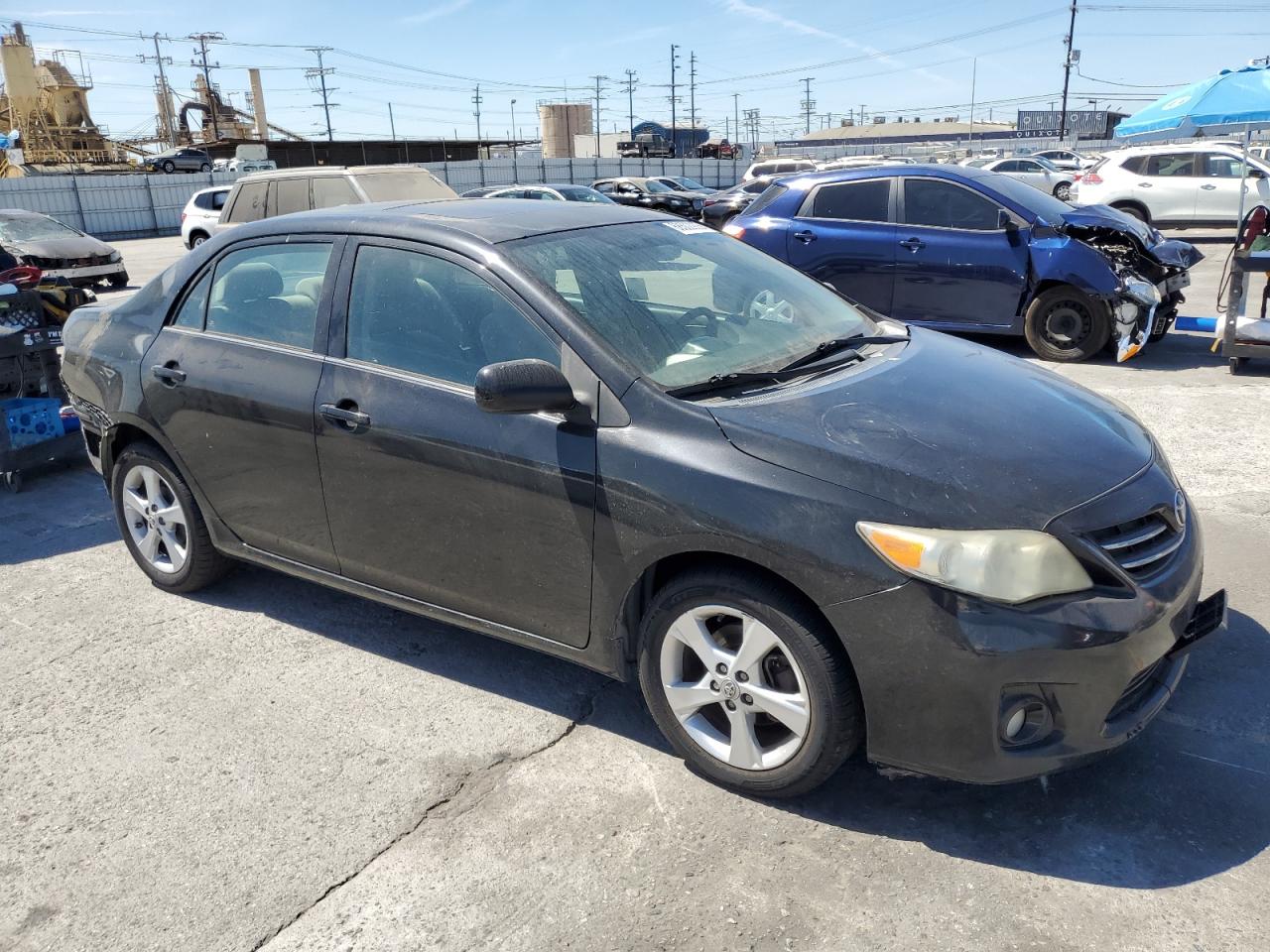 2013 Toyota Corolla Base Black vin: 5YFBU4EE0DP106808