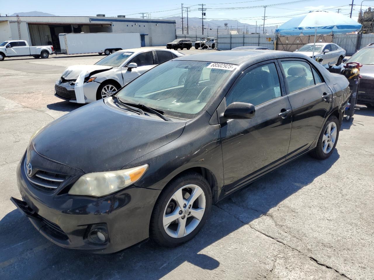 2013 Toyota Corolla Base Black vin: 5YFBU4EE0DP106808