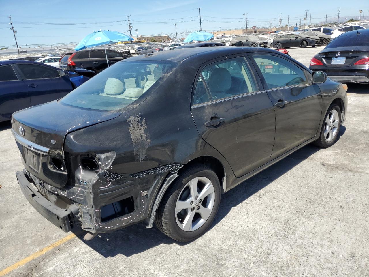 2013 Toyota Corolla Base Black vin: 5YFBU4EE0DP106808